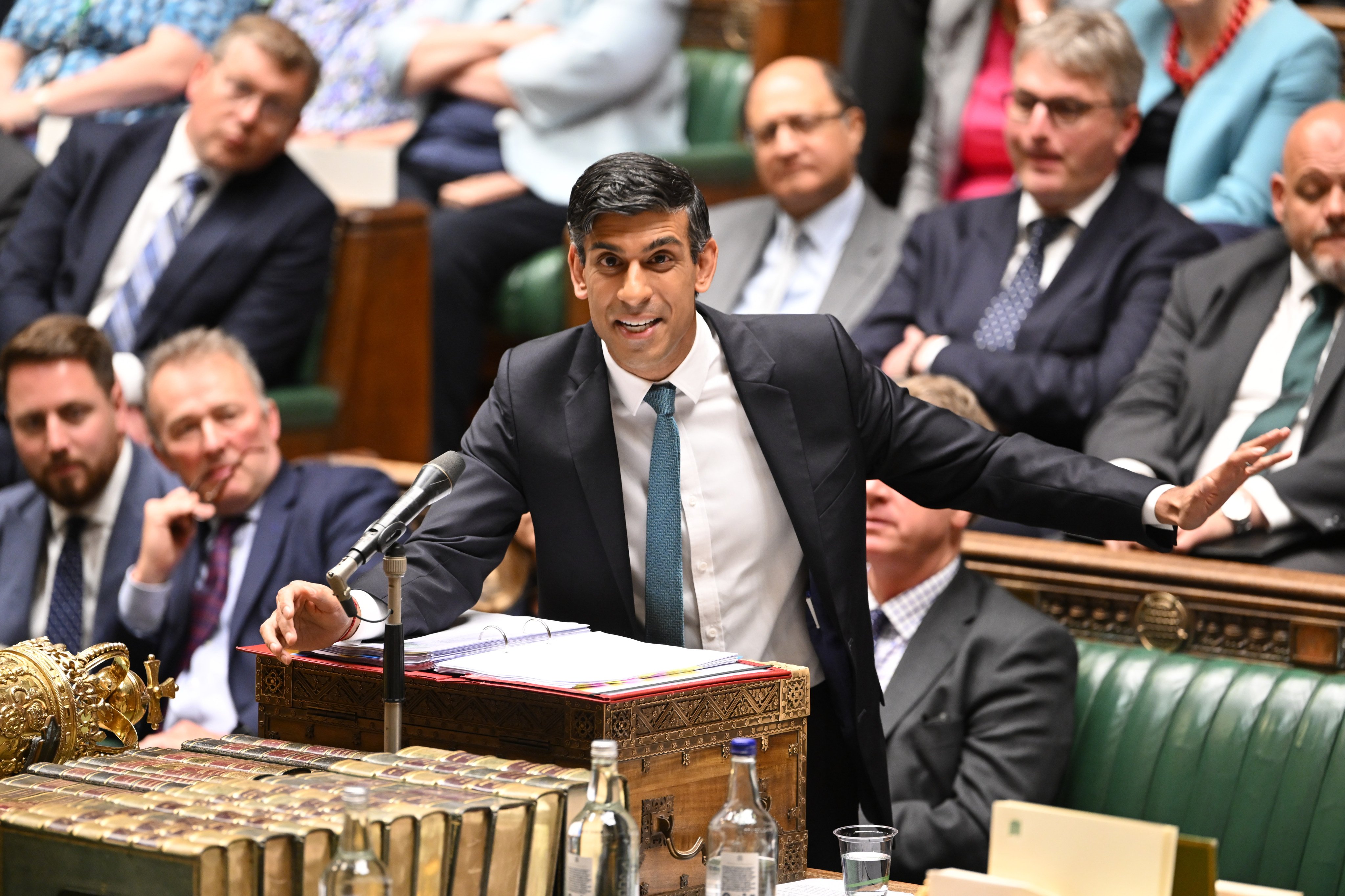 Britain’s Prime Minister Rishi Sunak is facing a setback after a court decision ruling against his plans for asylum seekers. Photo: Jessica Taylor via PA and dpa