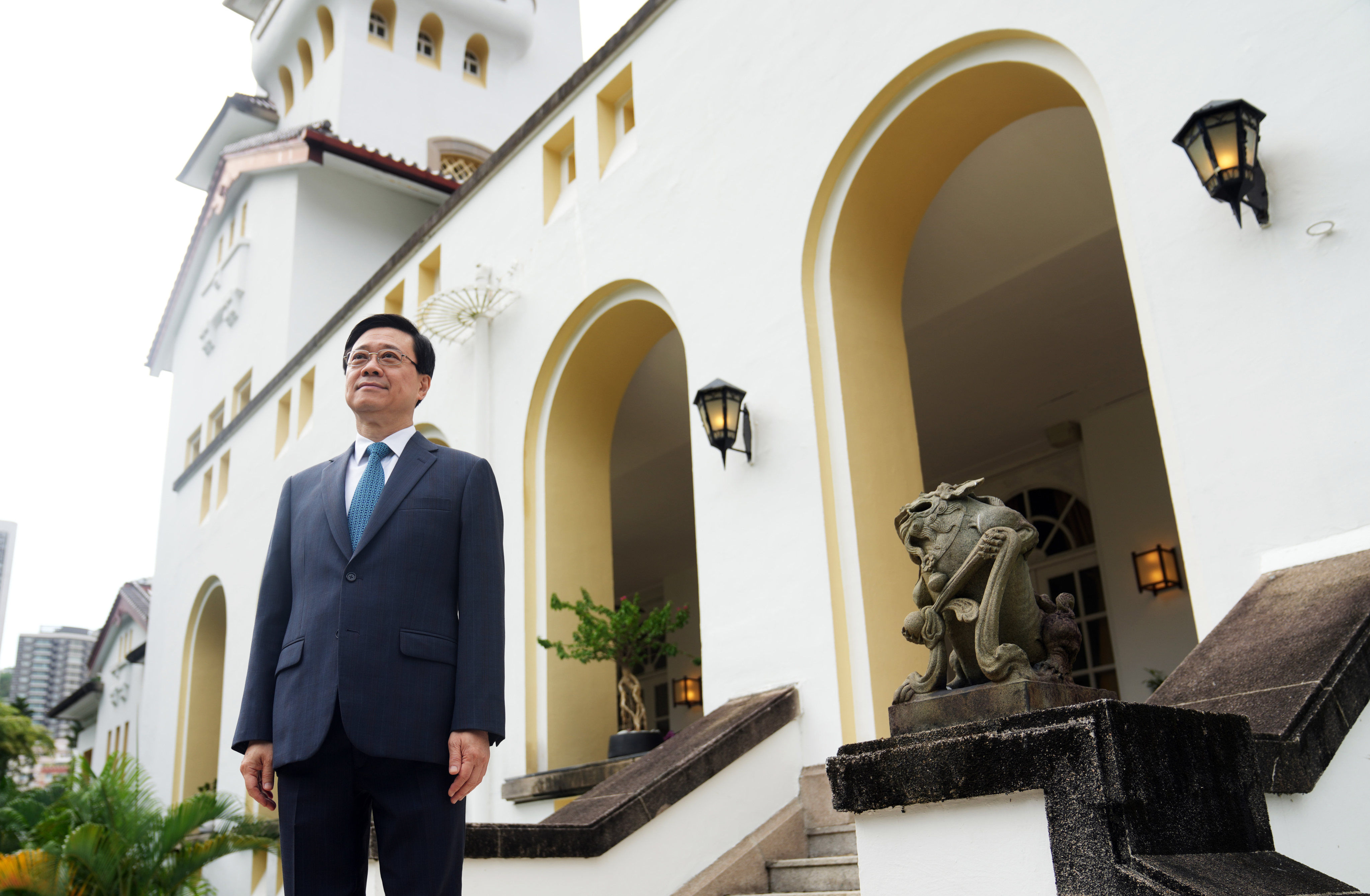 Hong Kong Chief Executive John Lee at Government House in Central.   “I want to galvanise the whole energy of Hong Kong,” he told the Post. Photo: Sam Tsang