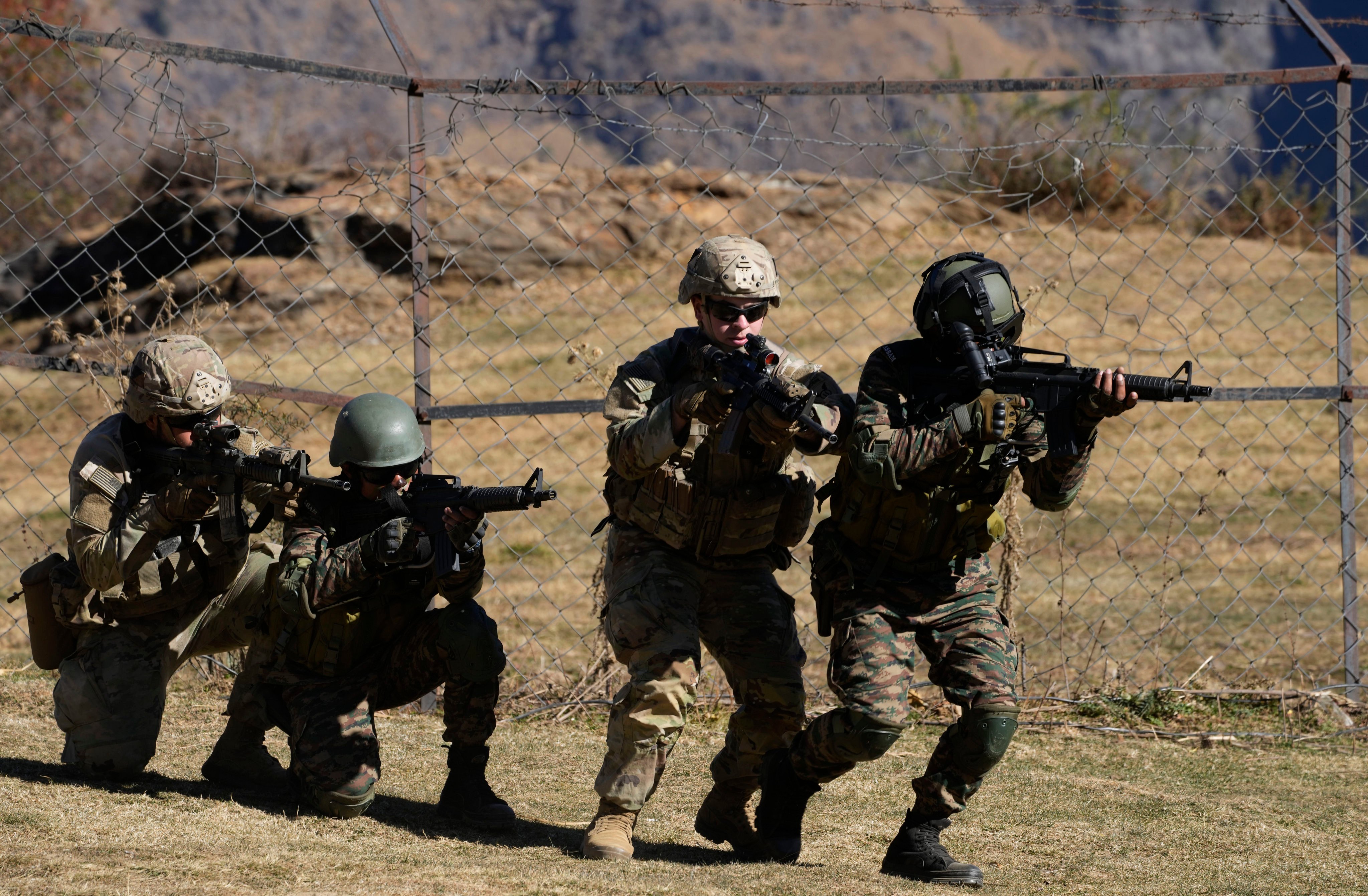 US and Indian soldiers take part in a joint exercise in November 2022. Photo: AP 