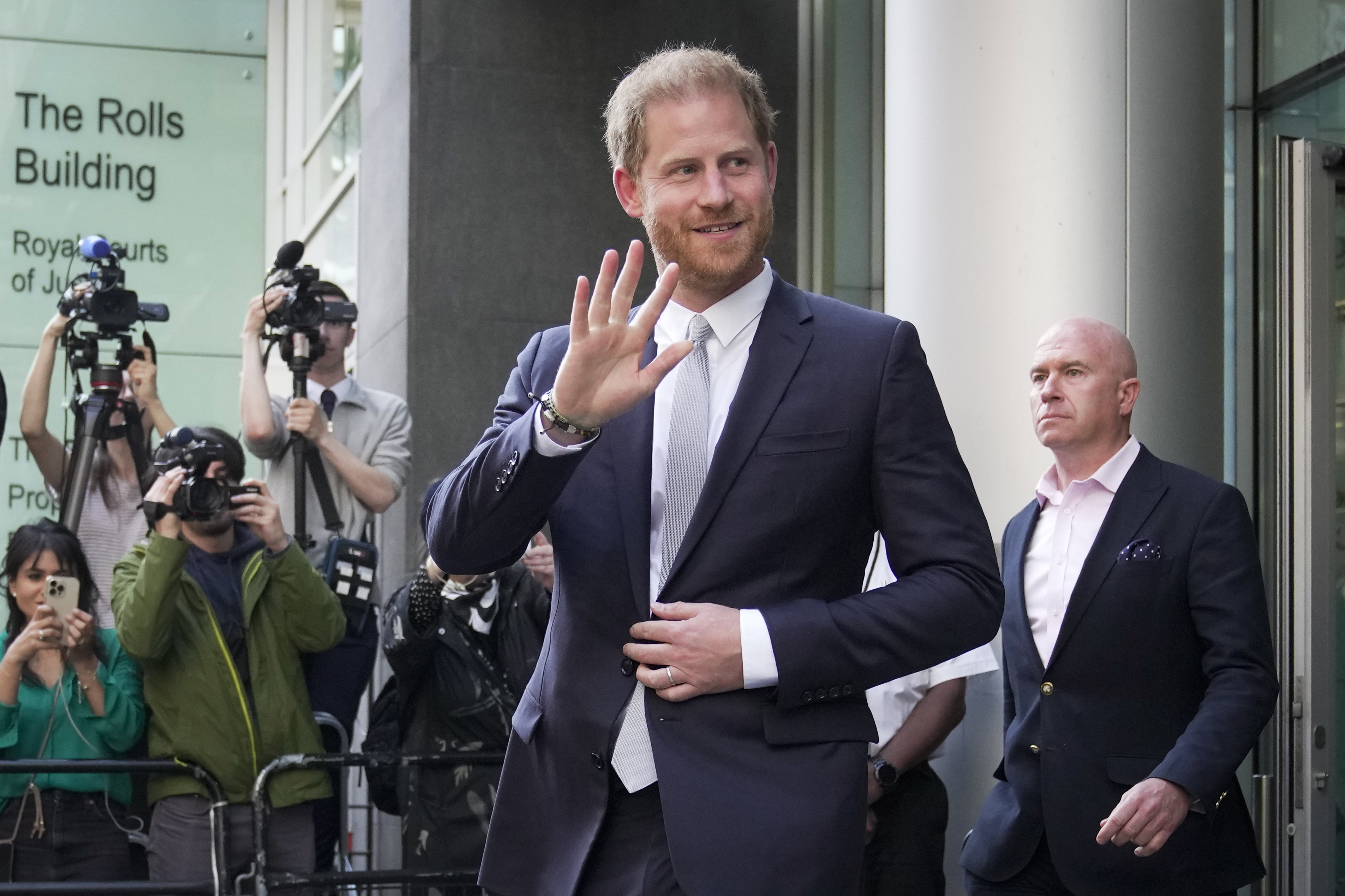 Britain’s Prince Harry leaves the High Court in London, UK on June 7. Photo: AP 
