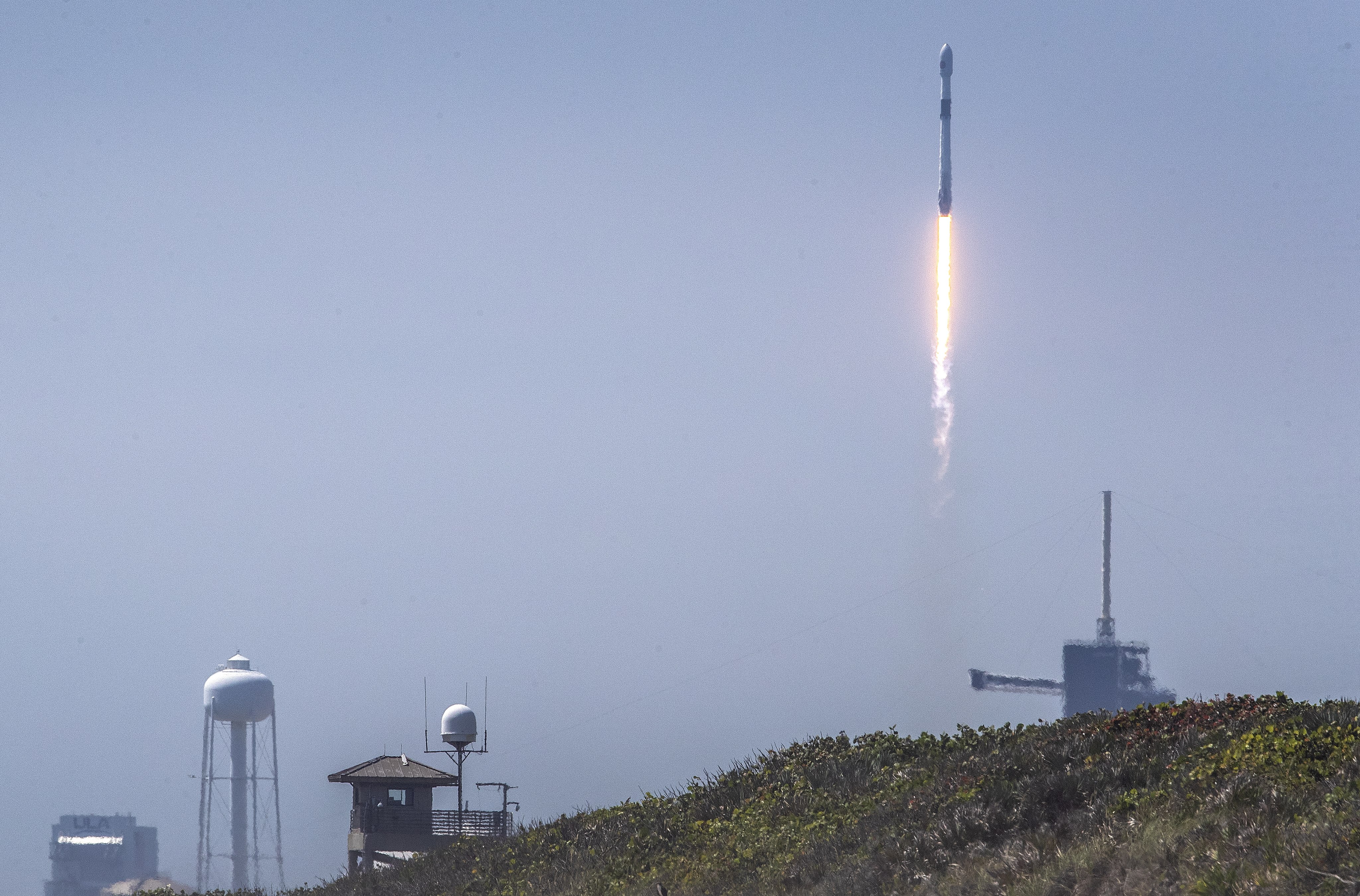The European Space Agency’s Euclid Telescope mission lifts off on a SpaceX Falcon 9 rocket from the Kennedy Space Centre in Florida, US on Saturday. Photo: EPA-EFE