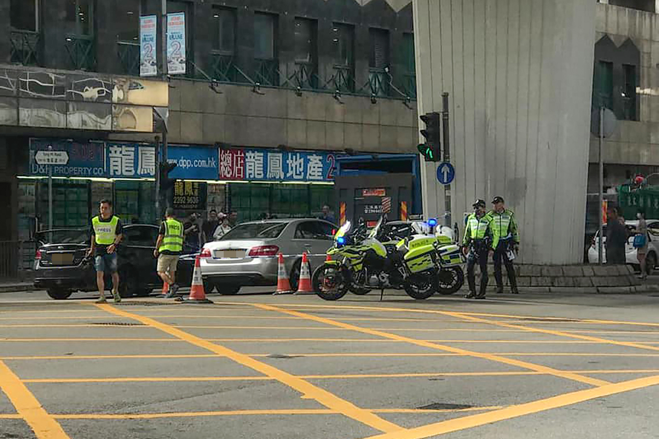 The elderly pedestrian was hit while crossing the road on Monday morning. Photo: Facebook/@Bosco Chu