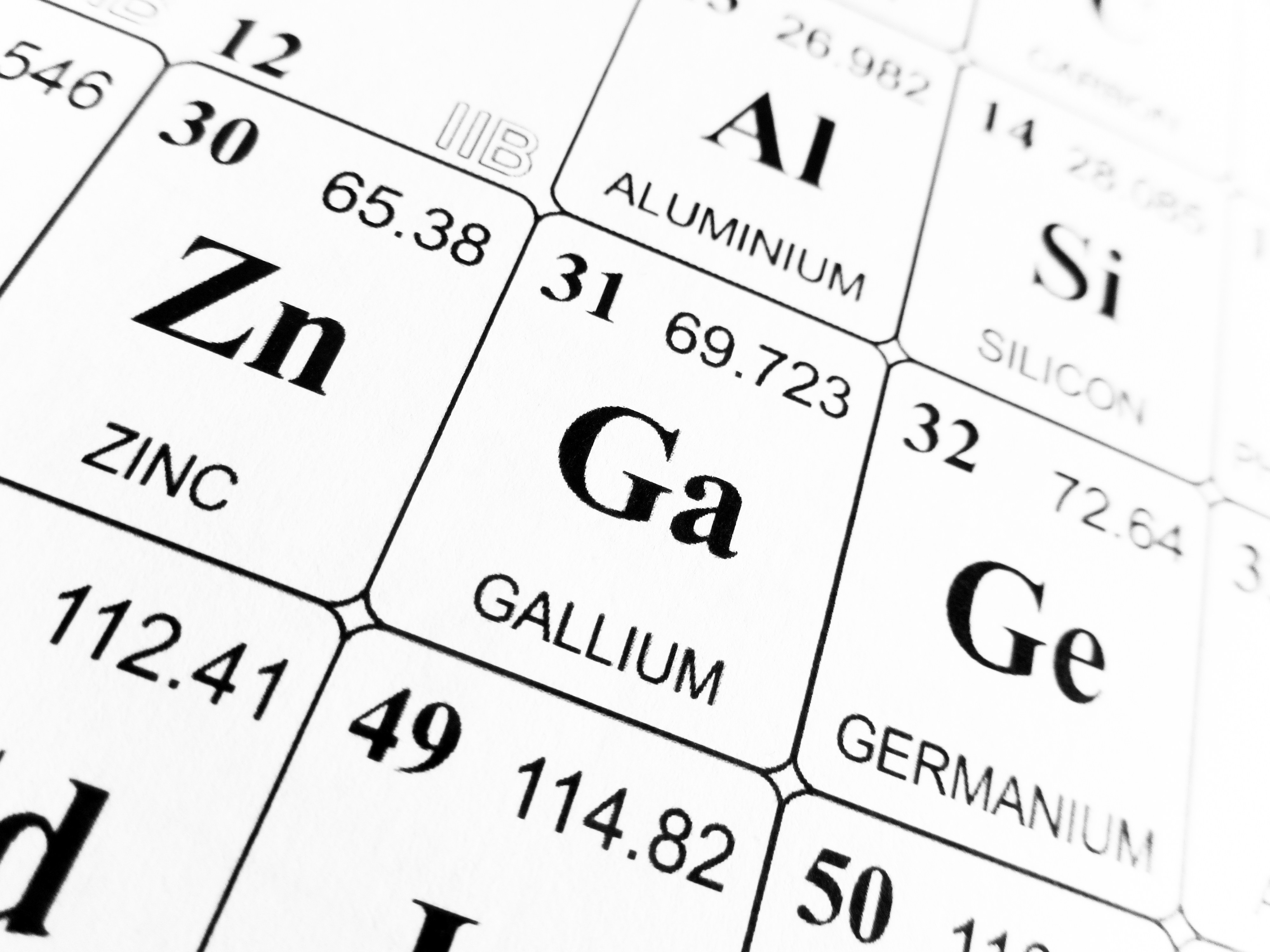 Gallium and germanium are considered technology-critical elements. Photo: Shutterstock