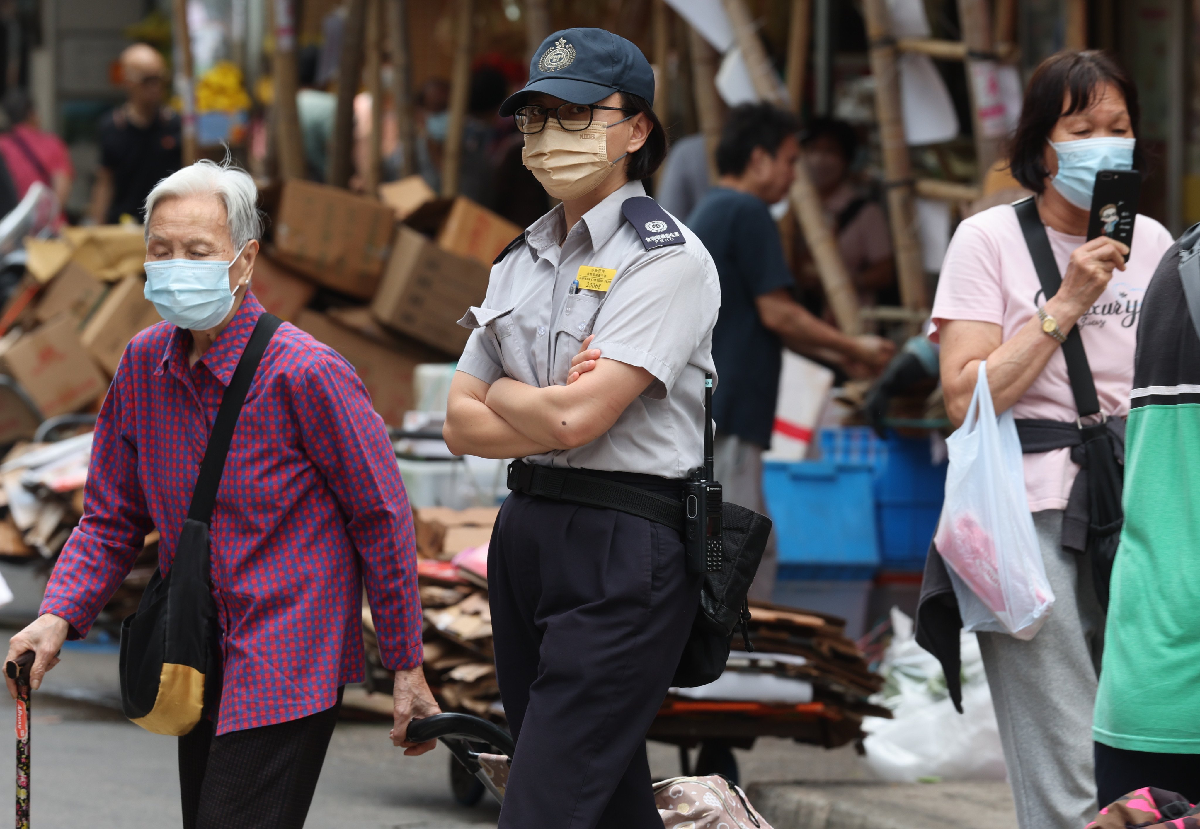 Hawker control officers have received their first batch of body cameras to assist in their investigations. Photo: Yik Yeung-man