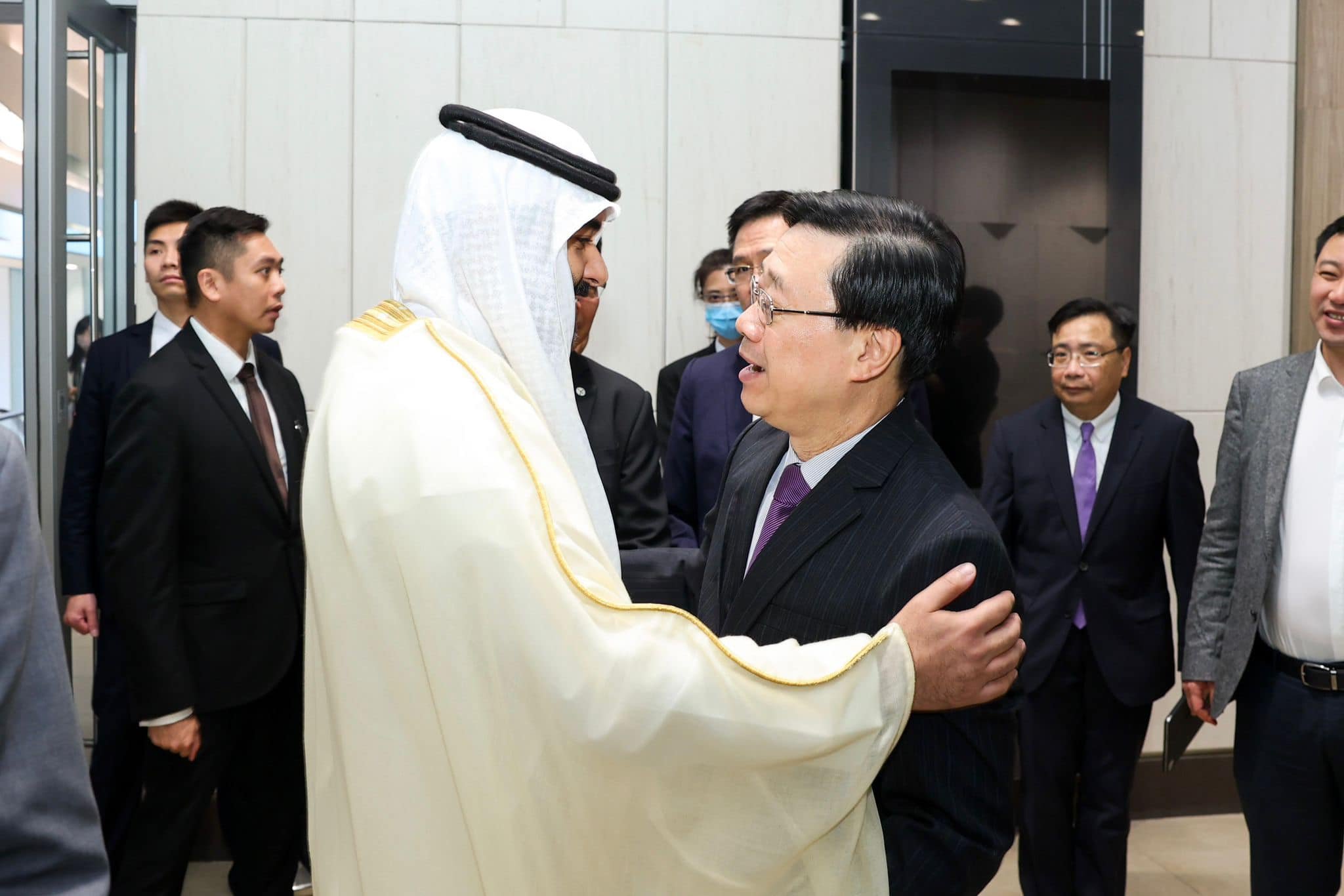 Saudi Arabia’s Minister of Communications & Information Technology Abdullah Al-Swaha with Chief Executive John Lee during the “One Gateway Shared Vision - Hong Kong x Saudi Arabia” event. Photo: Facebook/John Lee