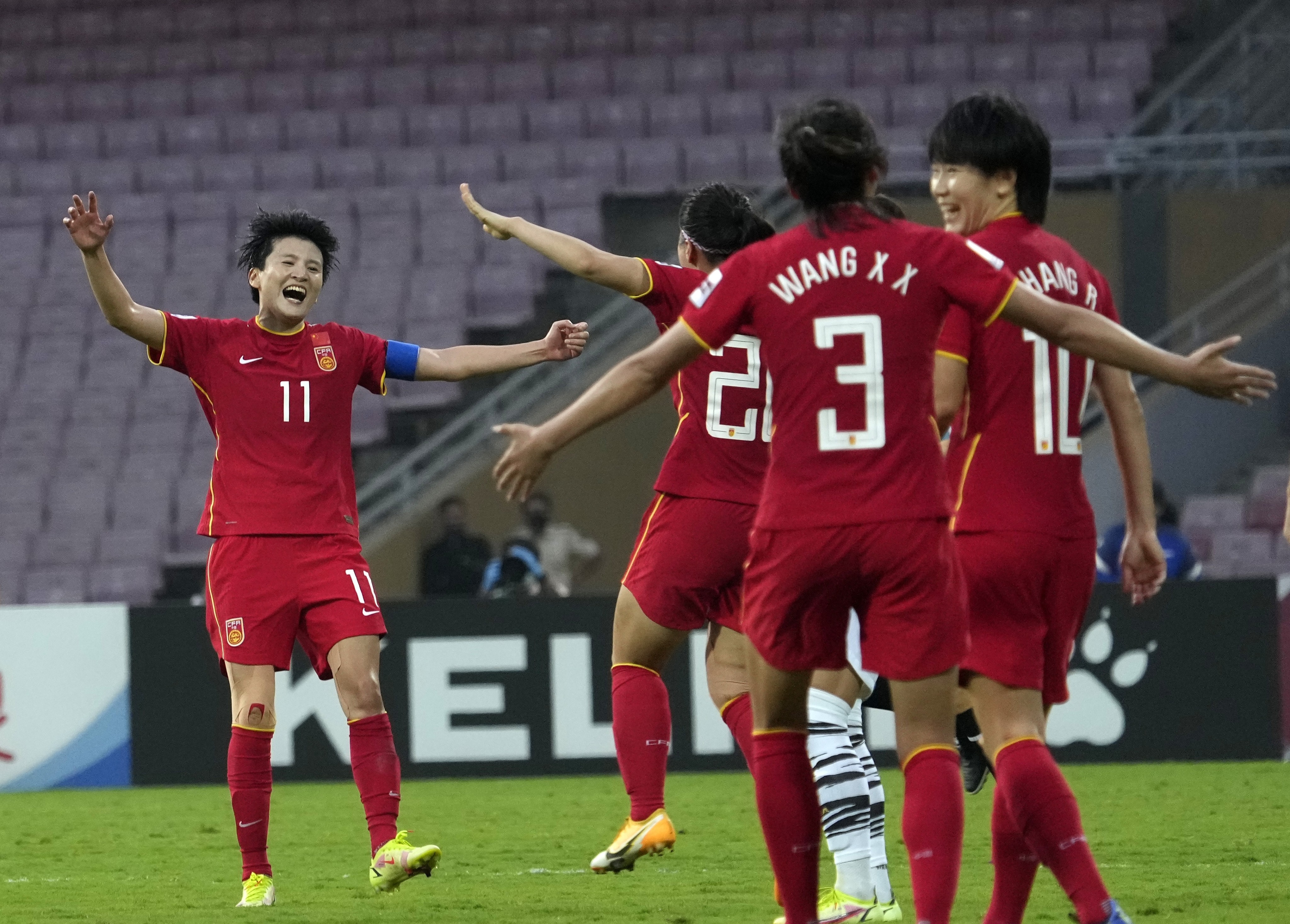 Wang Shanshan (far left) has been named in China’s World Cup squad. Photo: AP