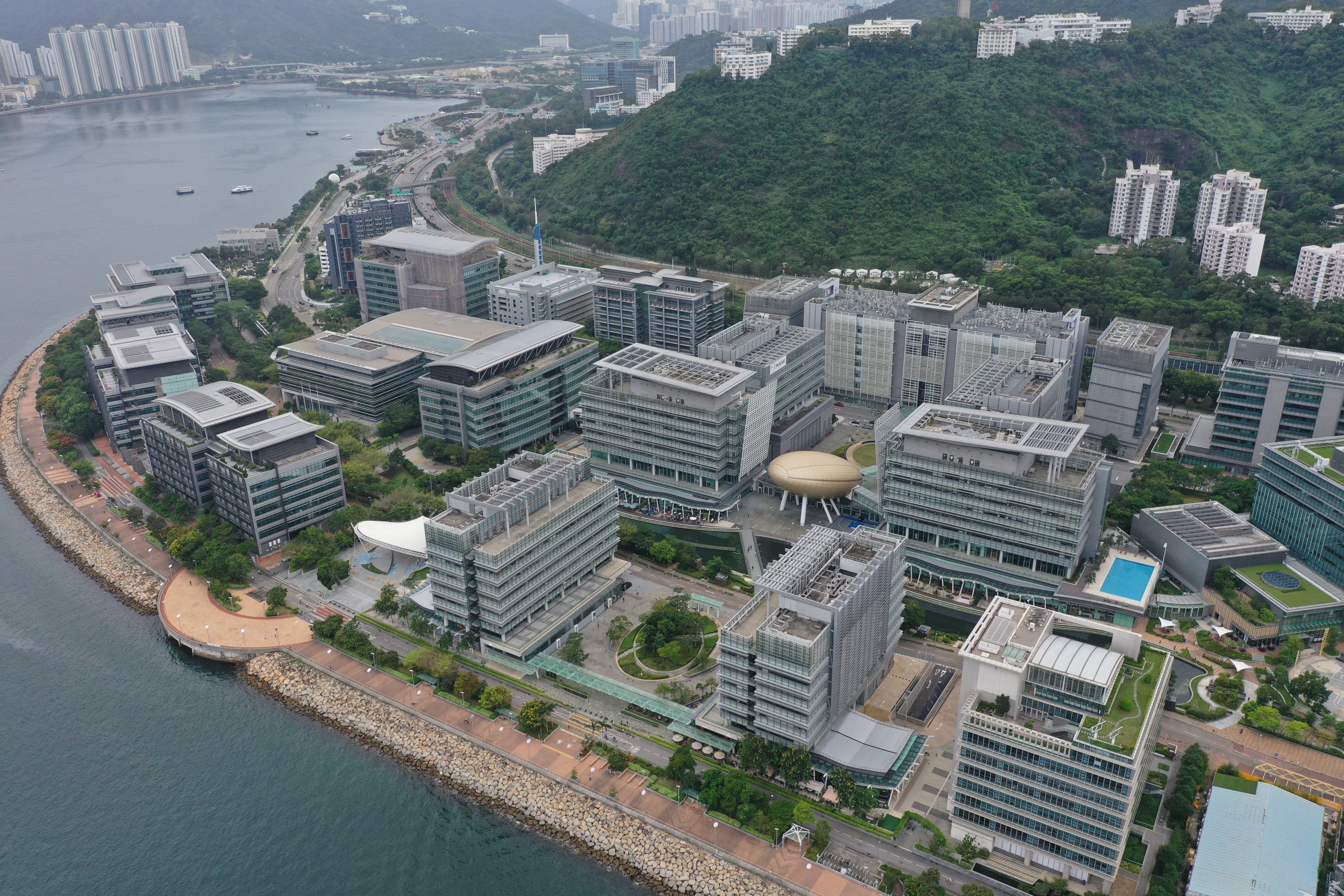 Waterfront areas along the Hong Kong Science Park in Pak Shek Kok will be developed for more land. Photo: Winson Wong