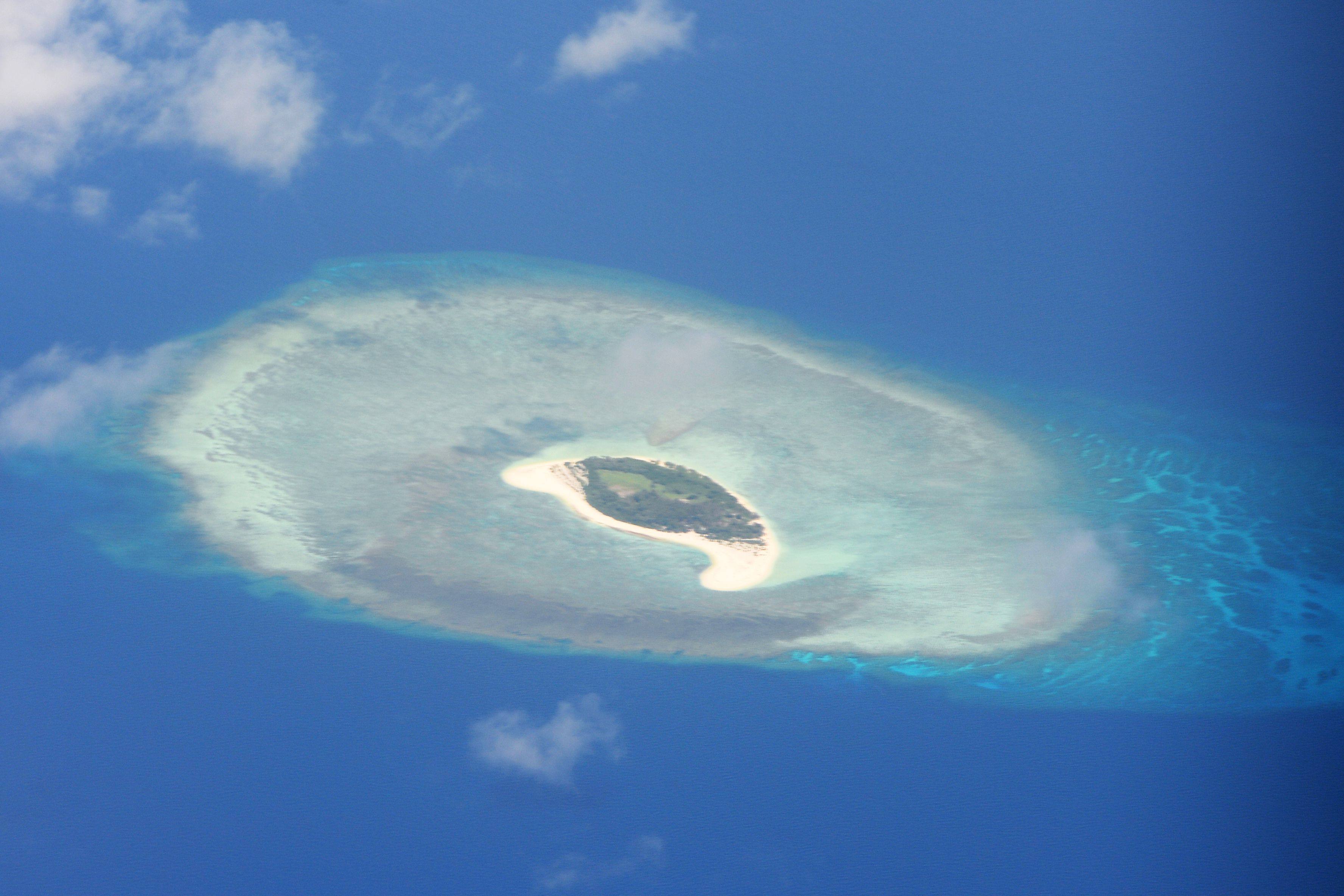 A Chinese-controlled reef in the disputed Spratly Islands. Photo: AFP
