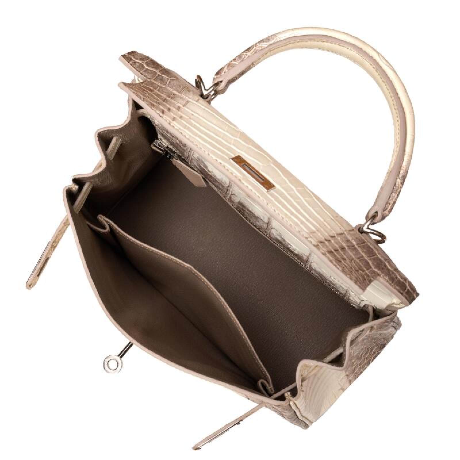 Sold at Auction: Designer Brown Crocodile Leather Backpack