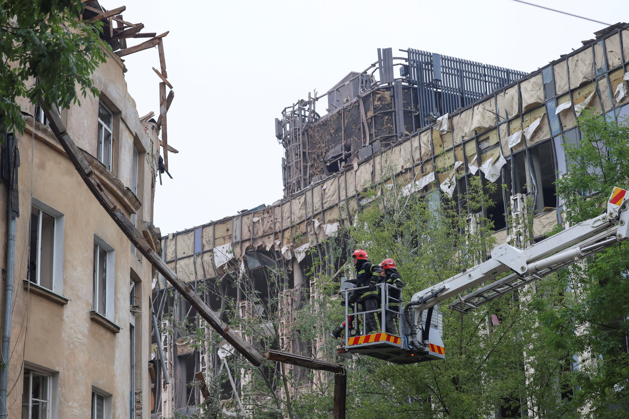Russian missile strike on Ukraine’s Lviv hits residential block, kills ...
