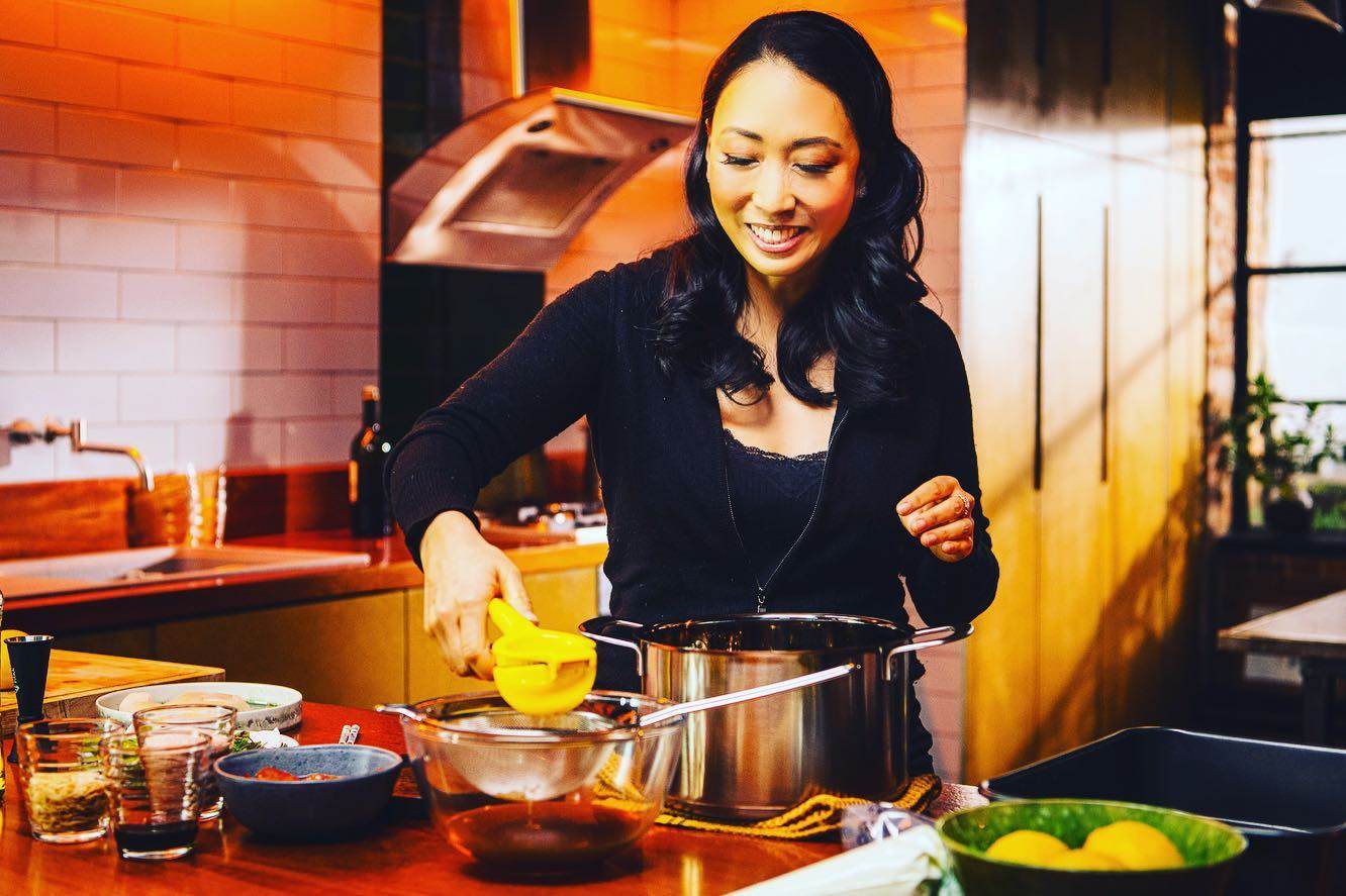 Celebrity chef Judy Joo (above on the Highland Park YouTube channel) talks about her career change from working in finance. Photo: Instagram / @HighlandParkOfficial