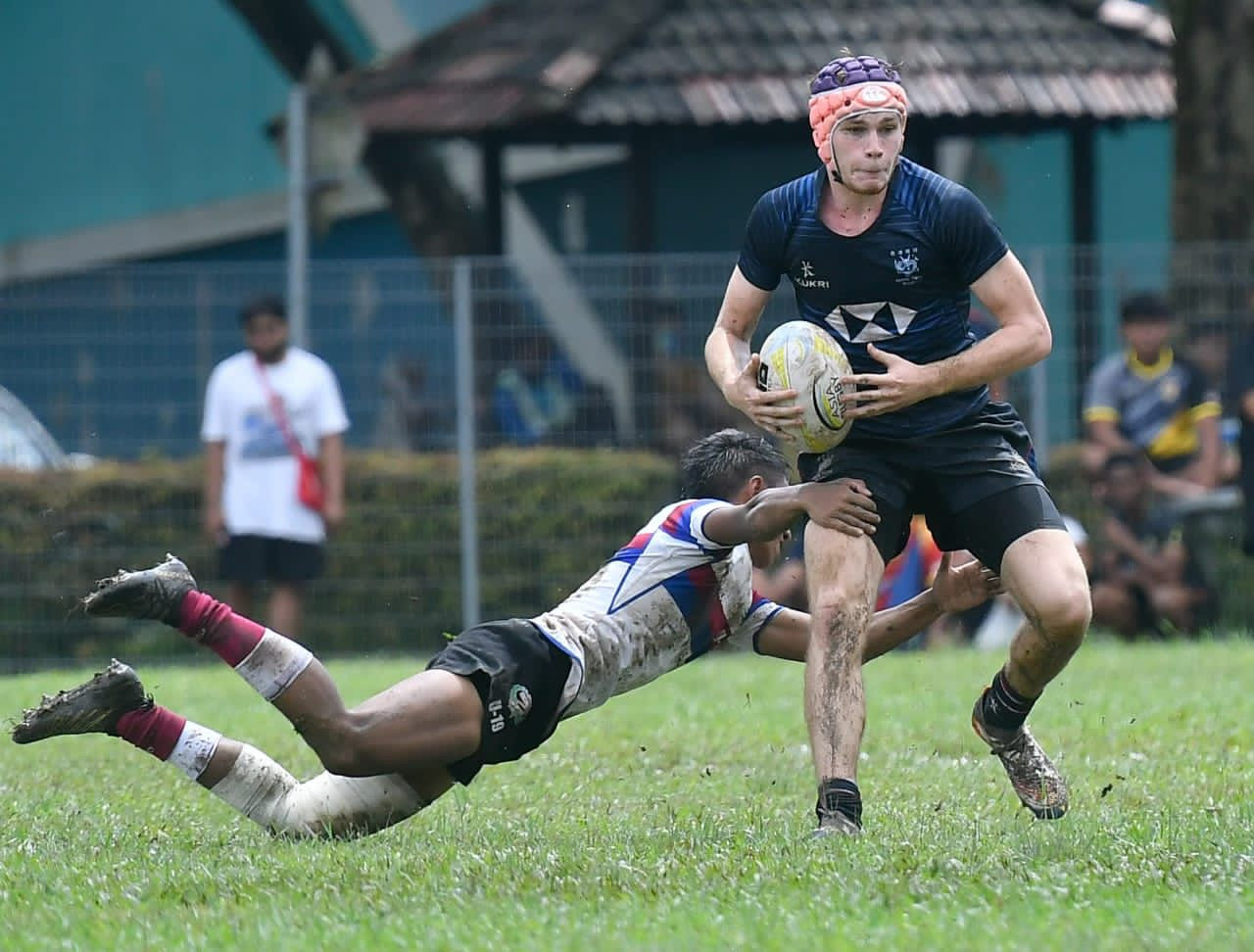 Blake Elliot slips a tackle at the Asia Rugby U19 Championships. Photo: Handout