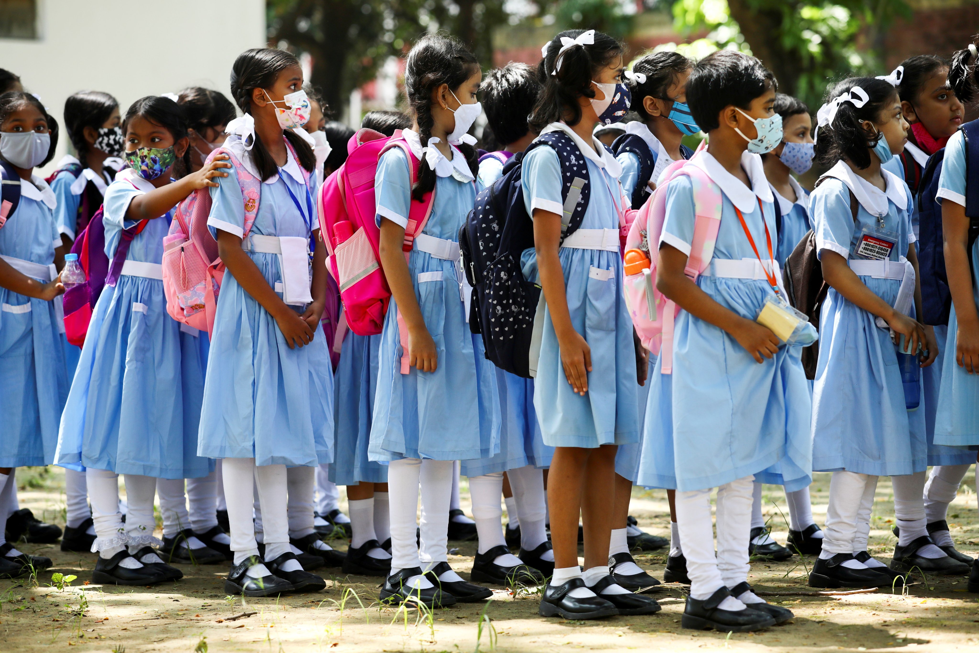 Students at the Viqarunnisa Noon School & College in Dhaka, Bangladesh, on September 12, 2021. Simple, cost-effective implementations can genuinely transform the way we approach education. Photo: Reuters