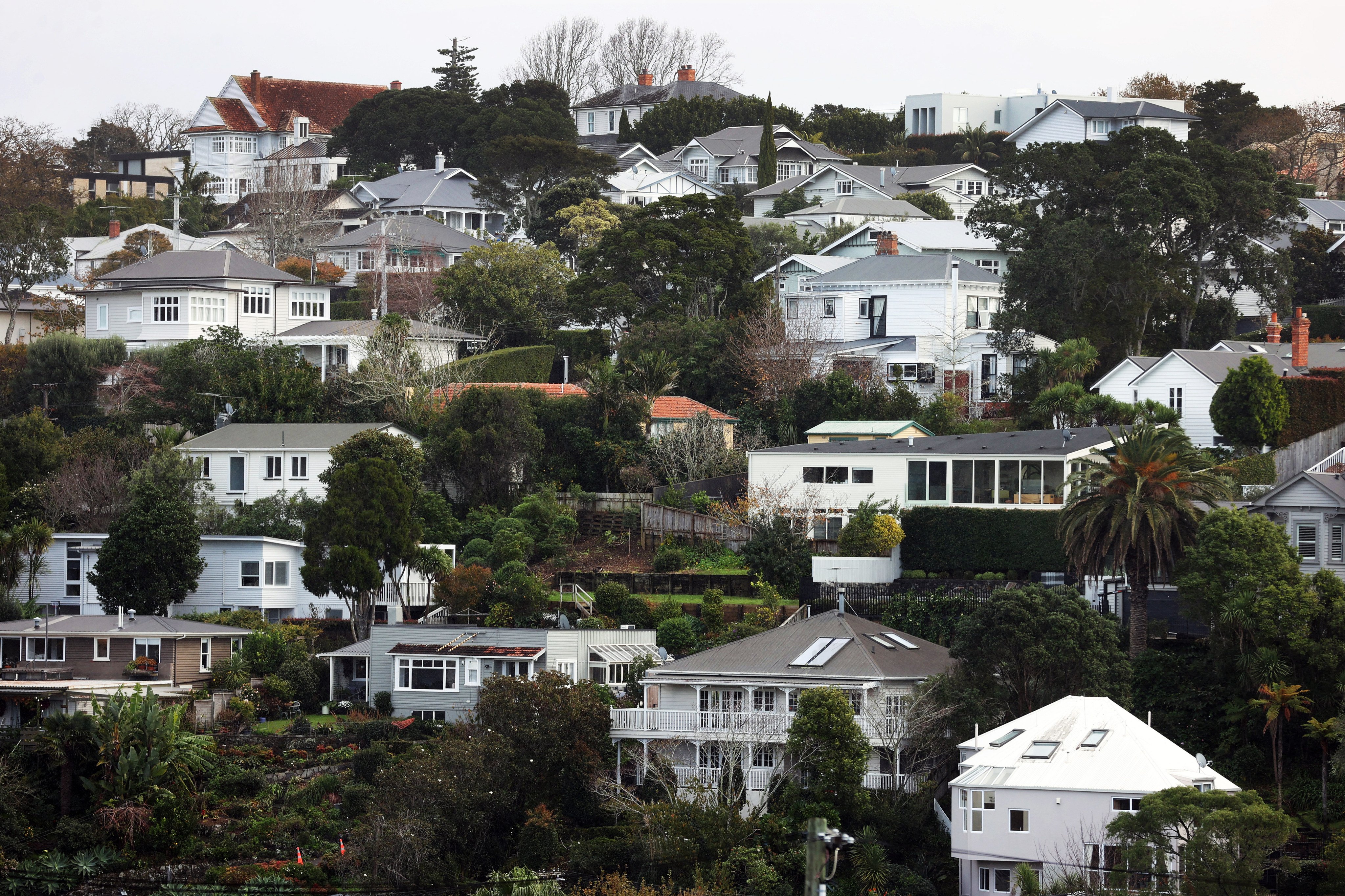 Houses in the Remuera area of Auckland on June 13. The bold reforms in New Zealand’s largest city that led to a housing construction boom are a template for other cities and countries where a lack of supply is driving up housing prices. Photo: Bloomberg