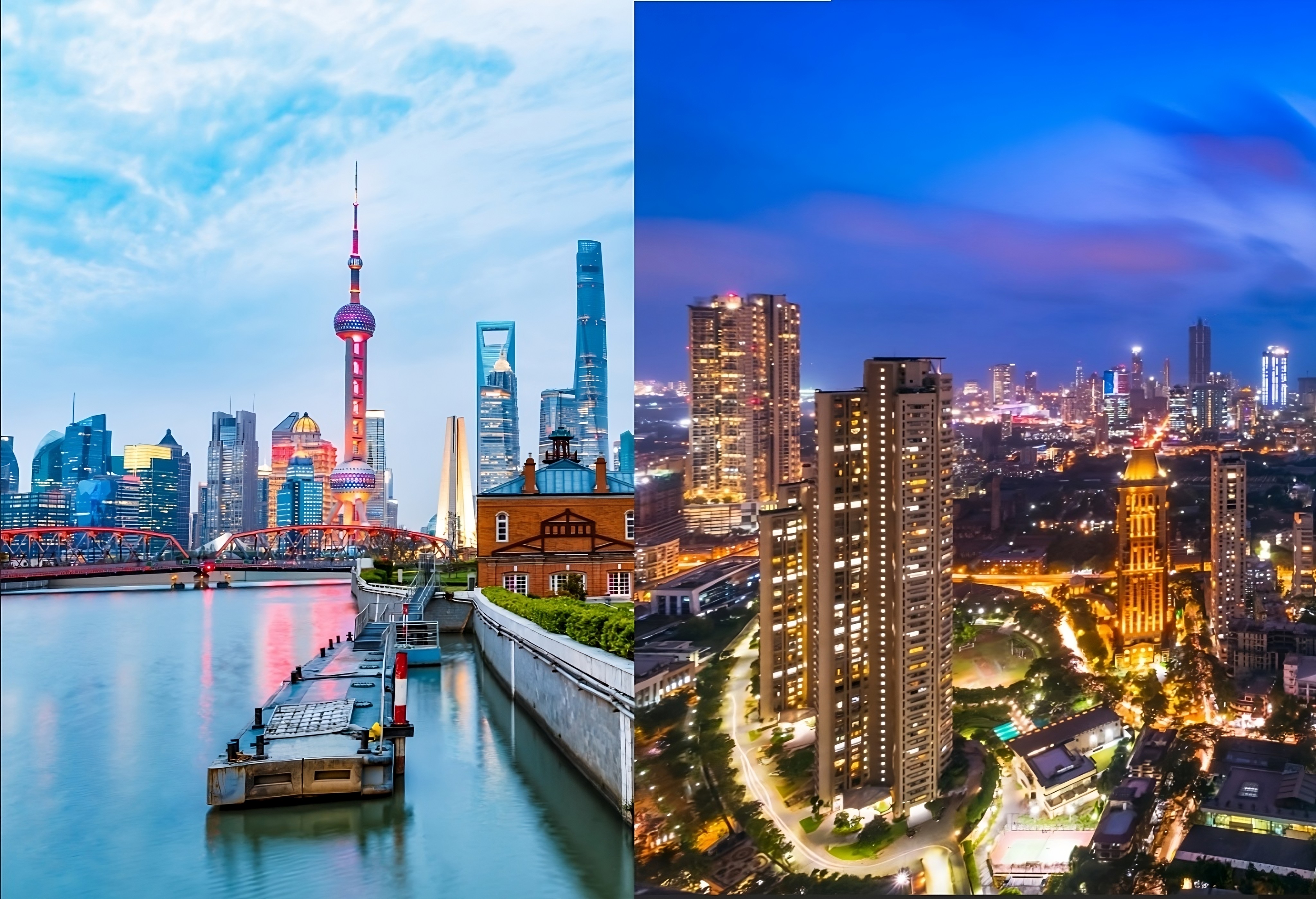 The skylines of Shanghai and Mumbai, the financial capitals of China and India. Photo: SCMP Composite/Shutterstock