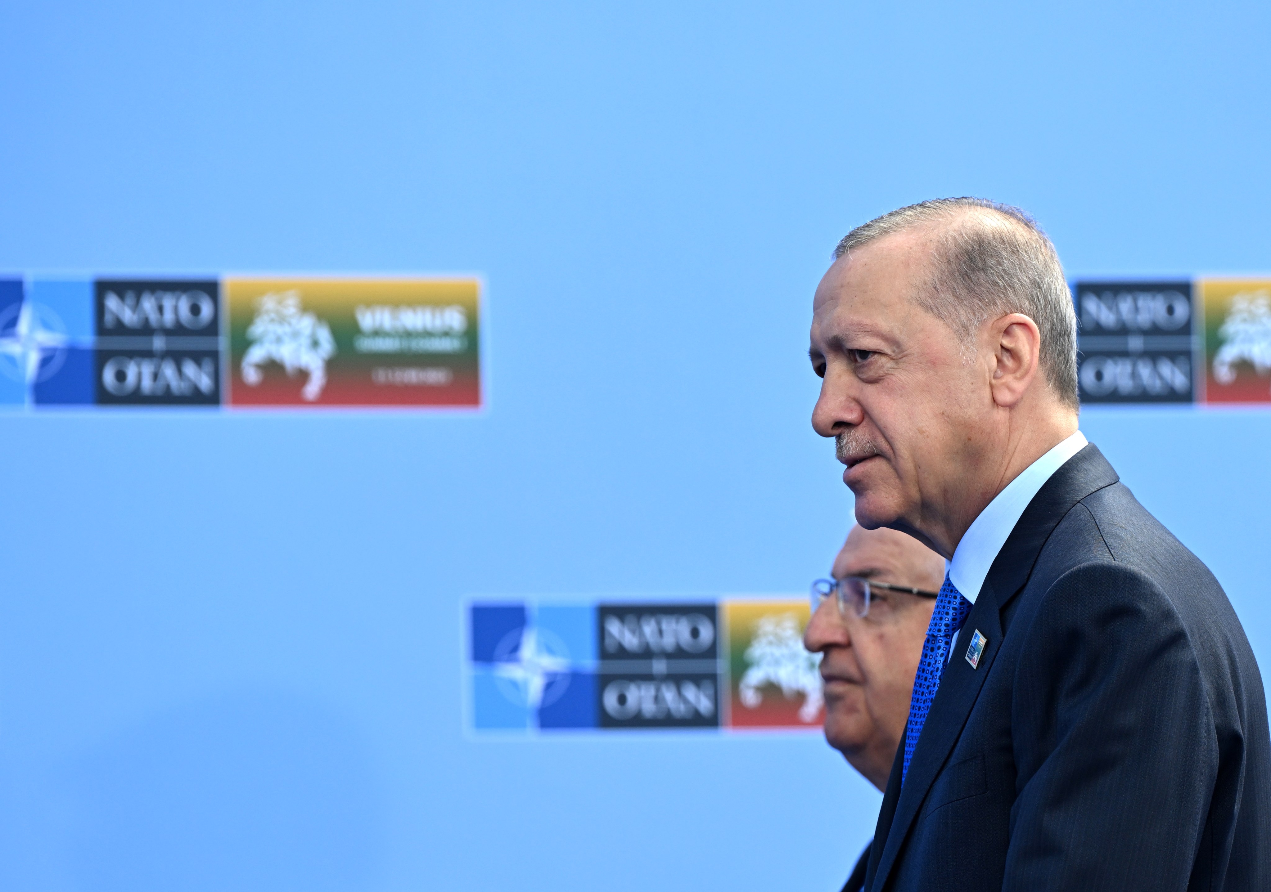Turkey’s President Recep Tayyip Erdogan arrives to attend the Nato summit in Vilnius, Lithuania, on July 11. Turkey has used Sweden’s membership in Nato as a bargaining chip to support its own aspirations of being admitted to the European Union. Photo: EPA-EFE