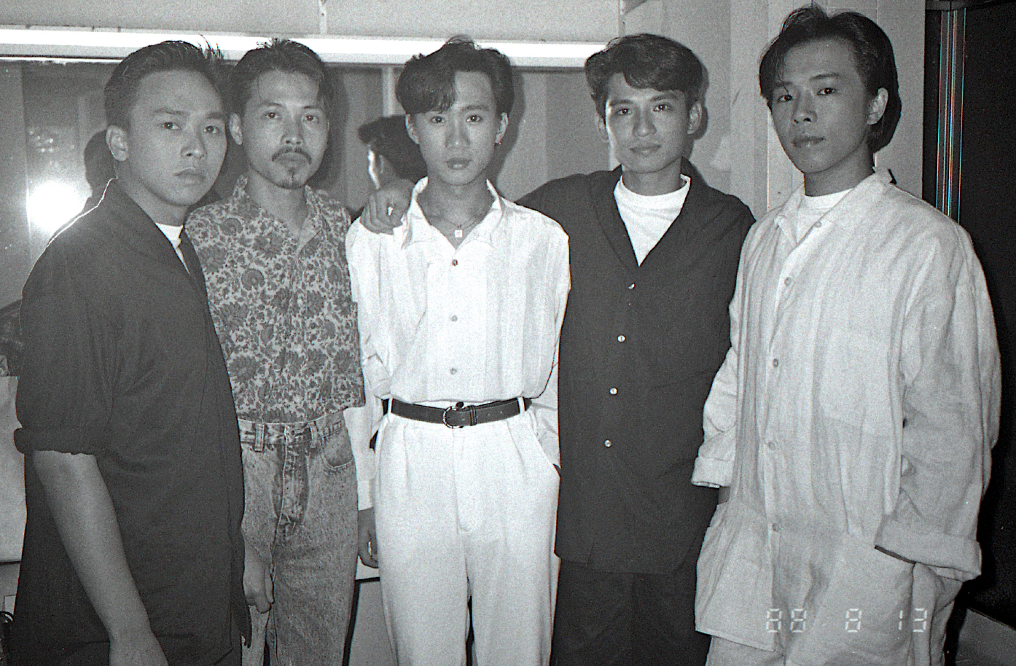 Leslie Chan (second from the left) was the manager of Beyond in the 1980s. Photo: Handout