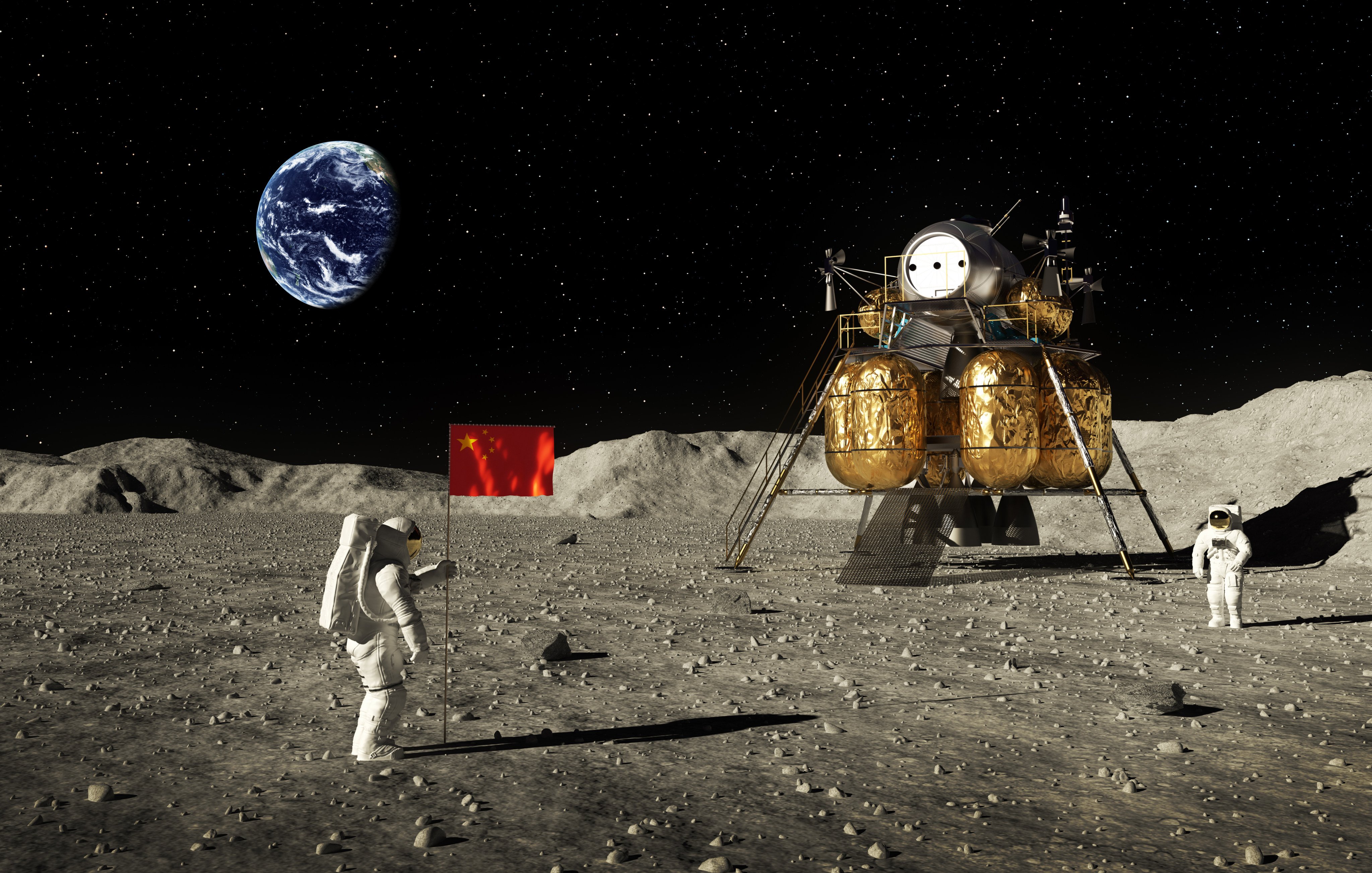 China plans to land a crewed rover on the moon by 2030. Photo: Getty Images