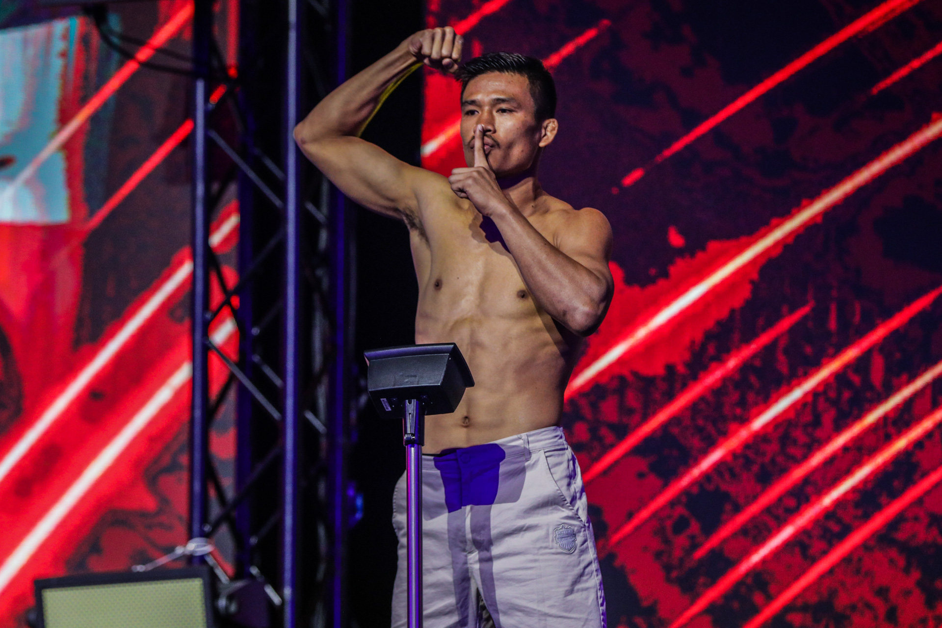 Superlek at the ONE Fight Night 8 ceremonial weigh ins. Photo: ONE Championship