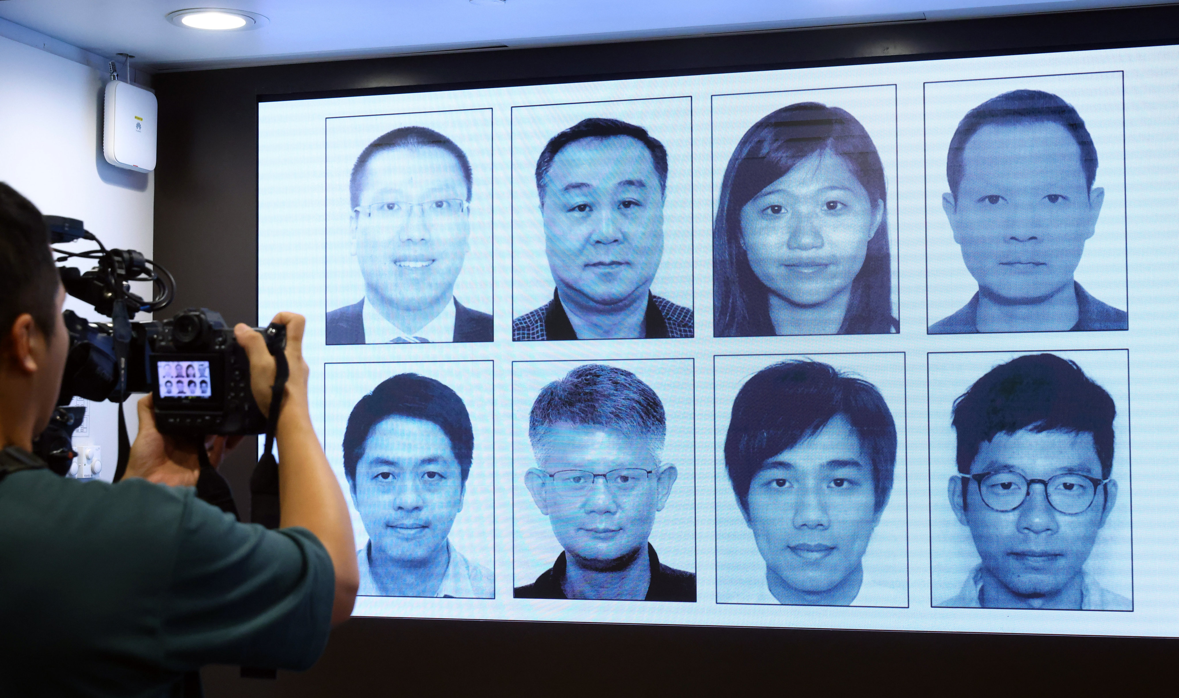 Police in Hong Kong release pictures of suspects on a wanted list under the national security law. Photo: Dickson Lee