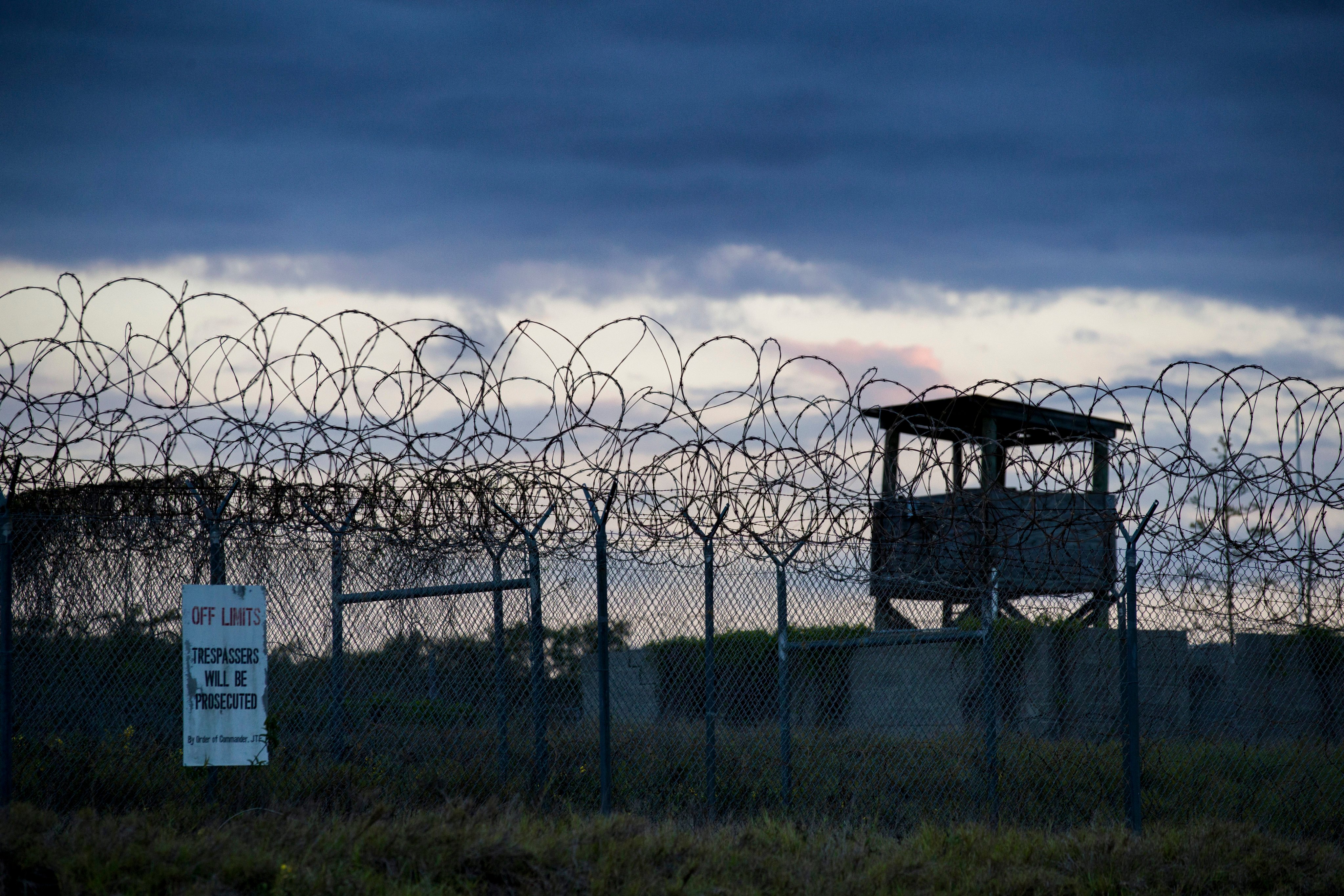 The sun sets at the Guantanamo Bay Naval Base. Photo: AP