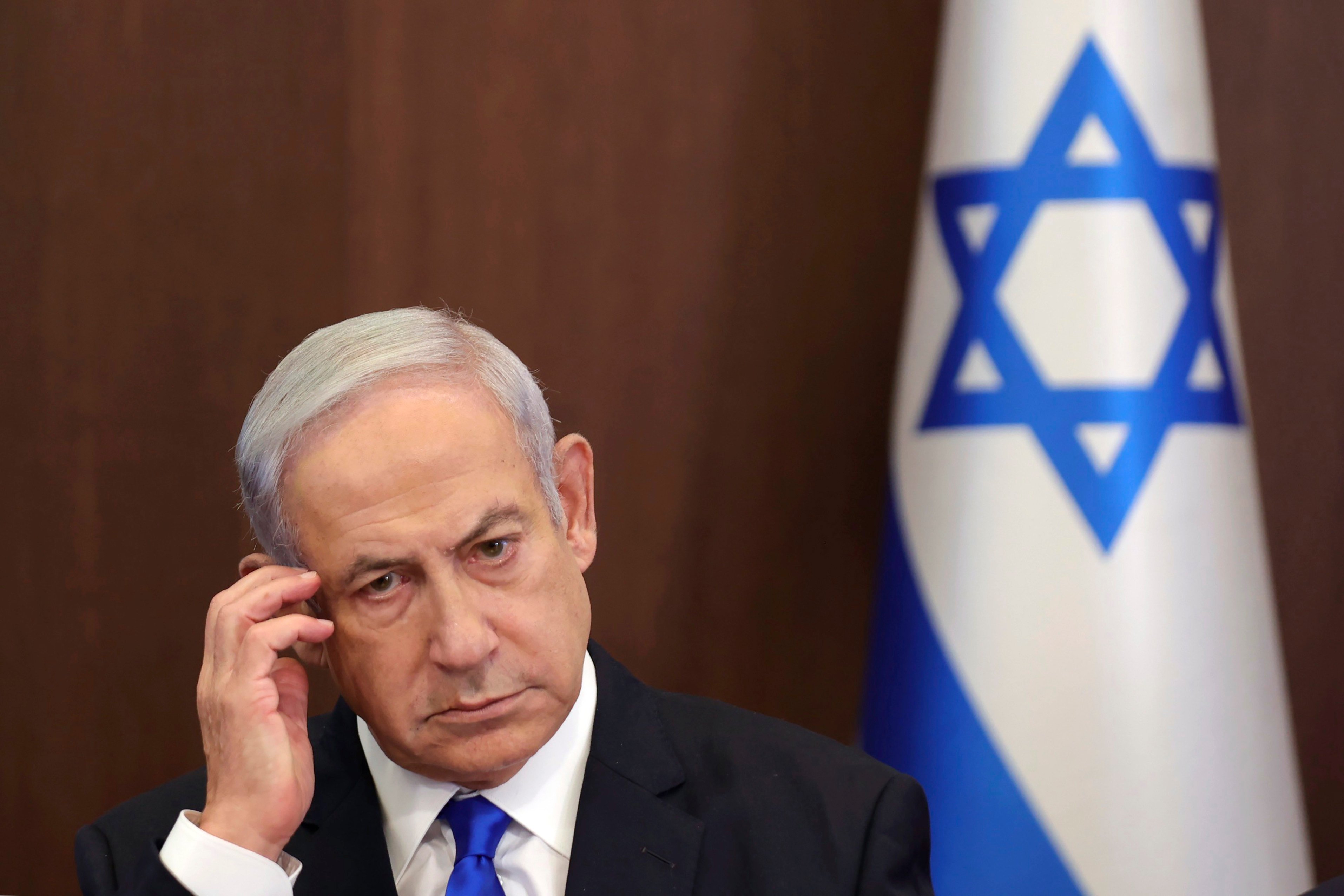 Israeli Prime Minister Benjamin Netanyahu was taken to hospital but is said to be in “good condition”.  Photo: AP