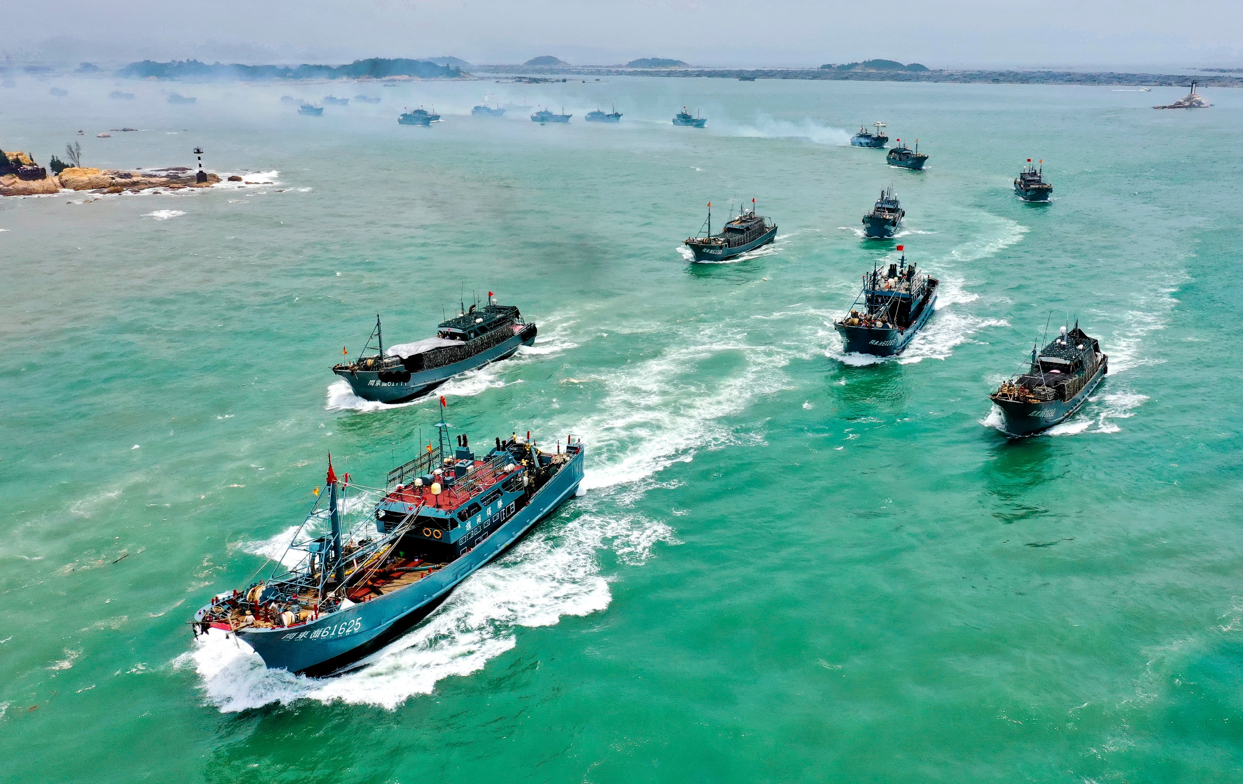 Fishing boats sail out of a fishing port in Dongshan county in southeast China’s Fujian province on August 1, 2020. Fisheries subsidies contribute significantly to overfishing, threatening the sustainability of fisheries worldwide. Photo: Xinhua