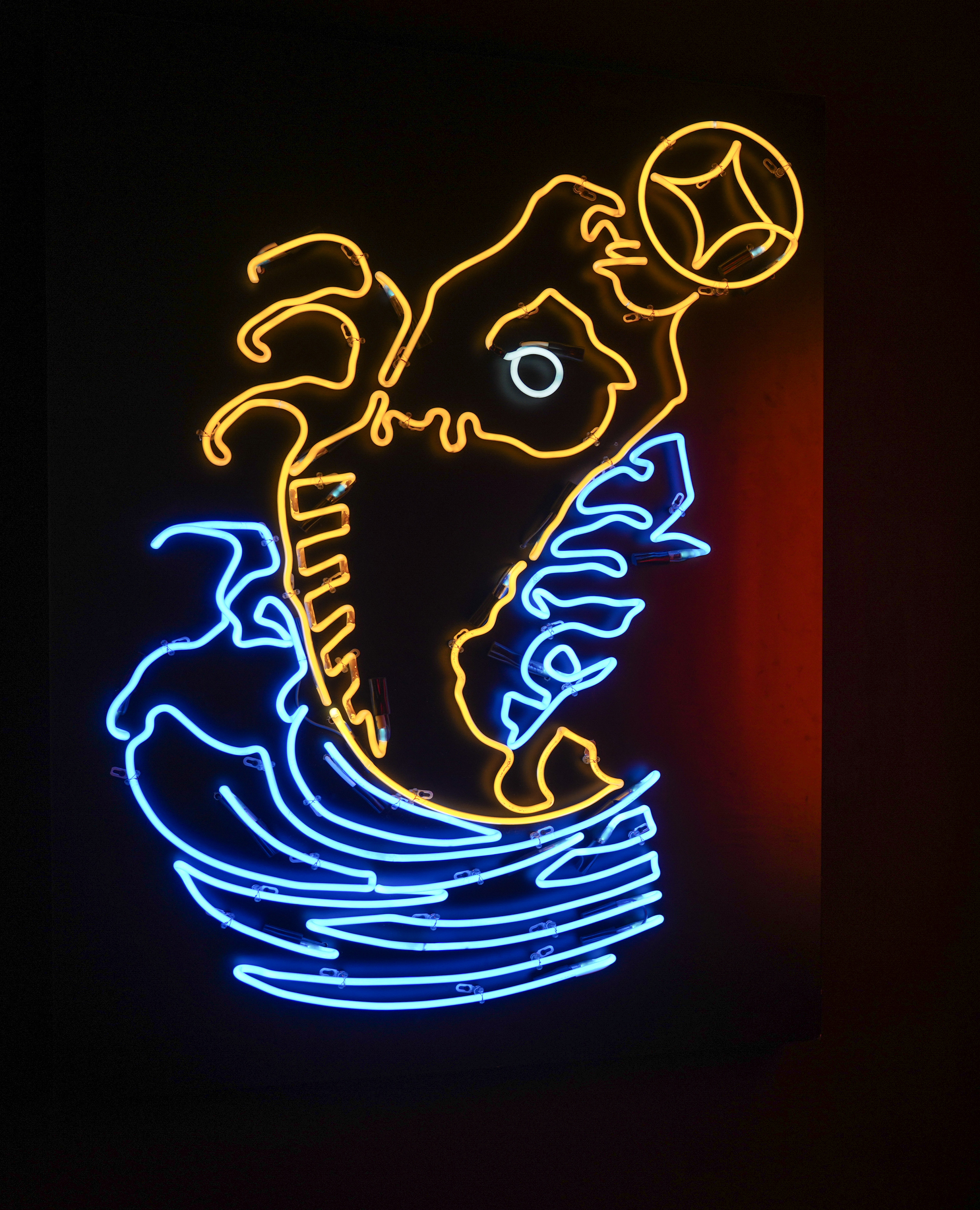 Detail from one of the rescued neon signs on display in the “Vital Signs” exhibition at Tai Kun in Central, Hong Kong. Photo: Sam Tsang