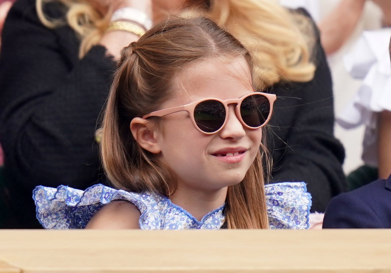 Britain’s Princess Charlotte turned heads in her cute outfit for her Wimbledon debut. Photo: PA Wire/DPA