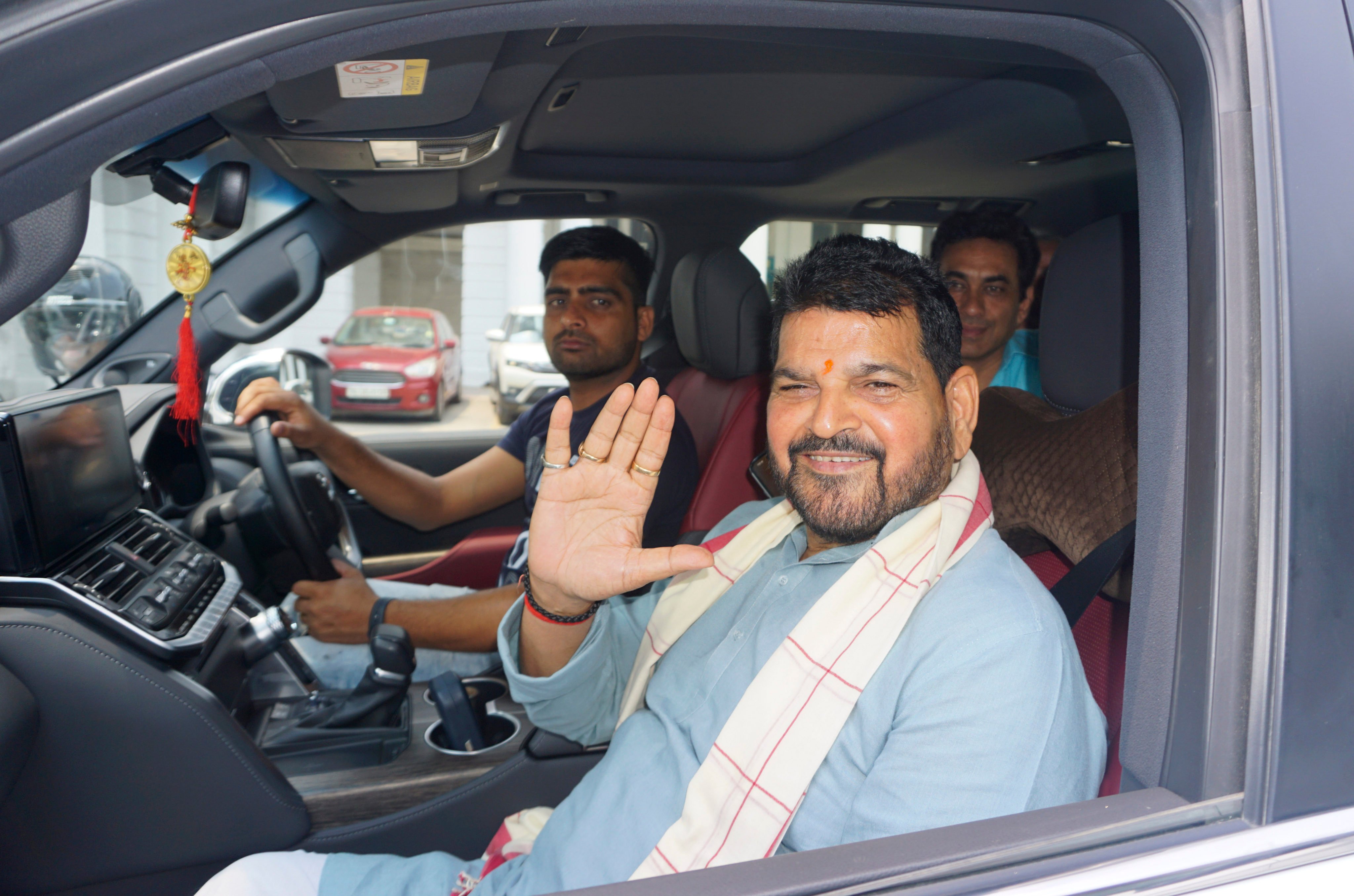 Wrestling Federation of India President Brij Bhushan Sharan Singh in New Delhi, India. Photo: AP