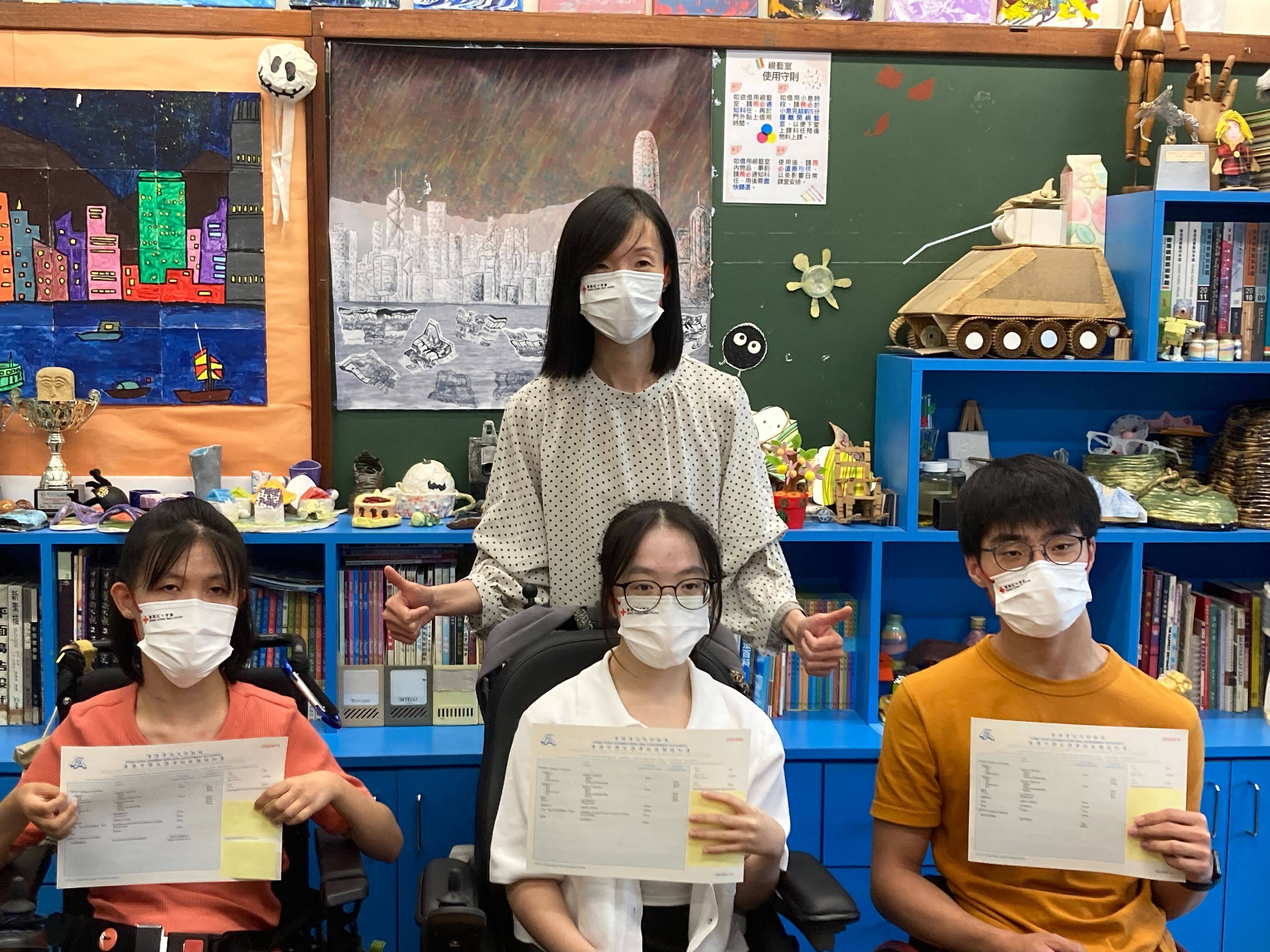 Chow Long-ho (left) is a student from Hong Kong Red Cross Princess Alexandra School. Photo: Marcus Lum
