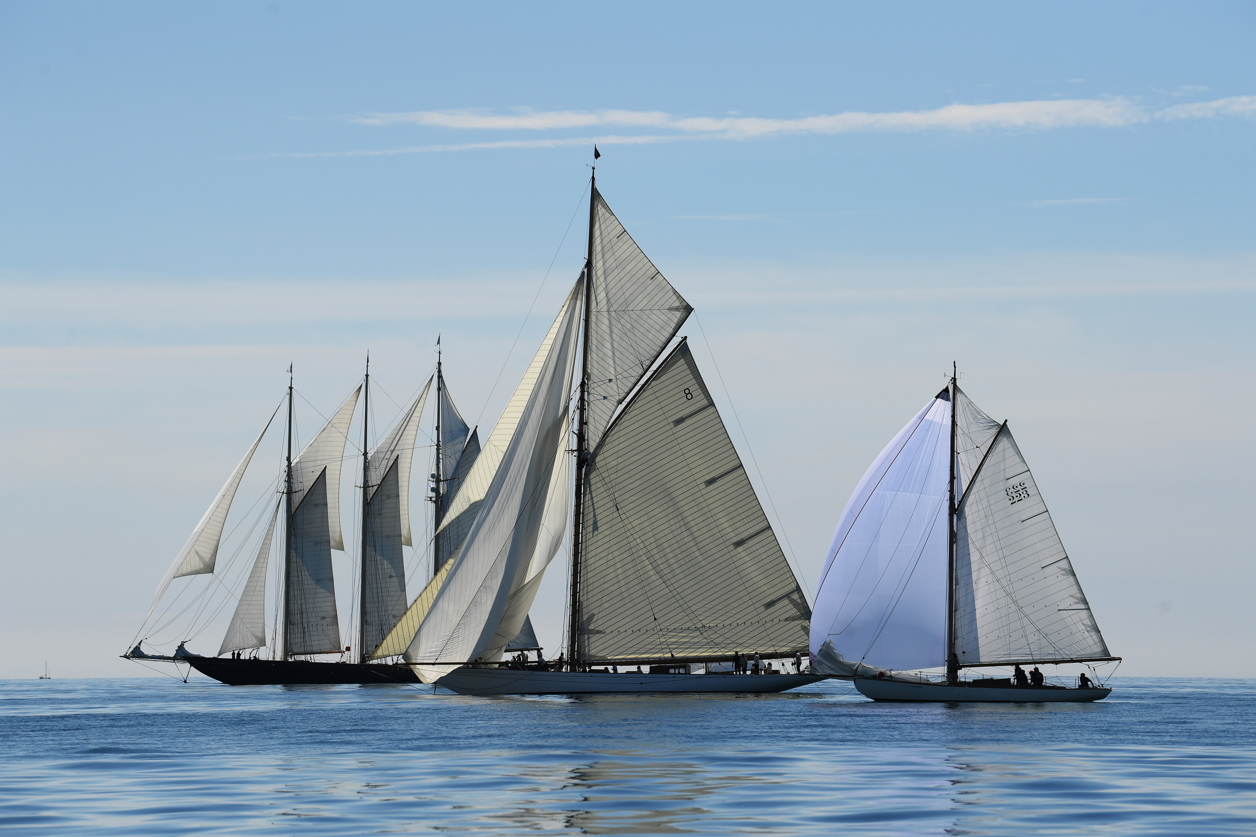 The inaugural Richard Mille Cup saw a fleet of  pre-war yacht designs compete across eight races between Falmouth, England and Le Havre, France. Photo: Getty Images