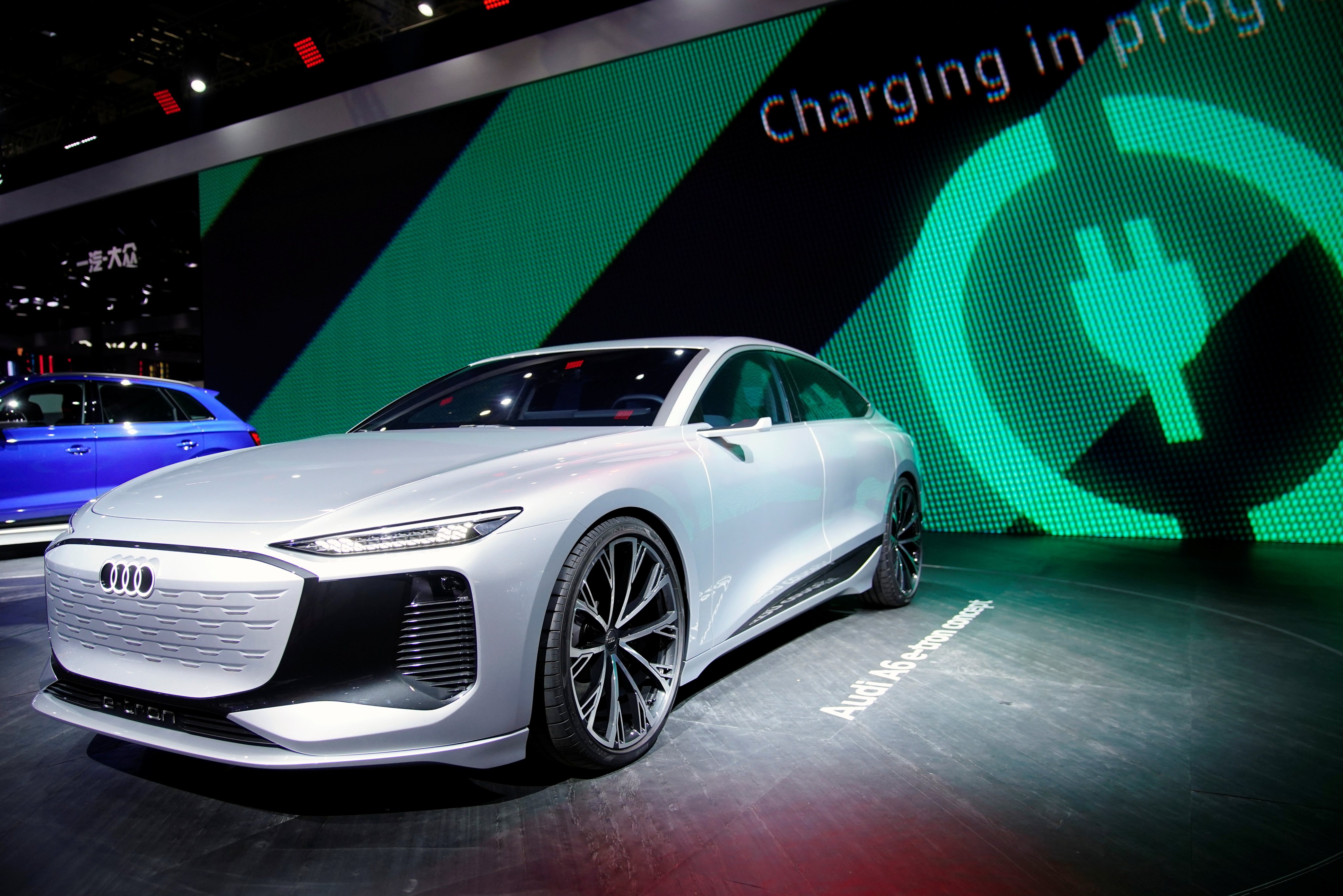 An Audi A6 e-tron concept EV is displayed at Auto Shanghai in this file photo from April 2021. Photo: Reuters