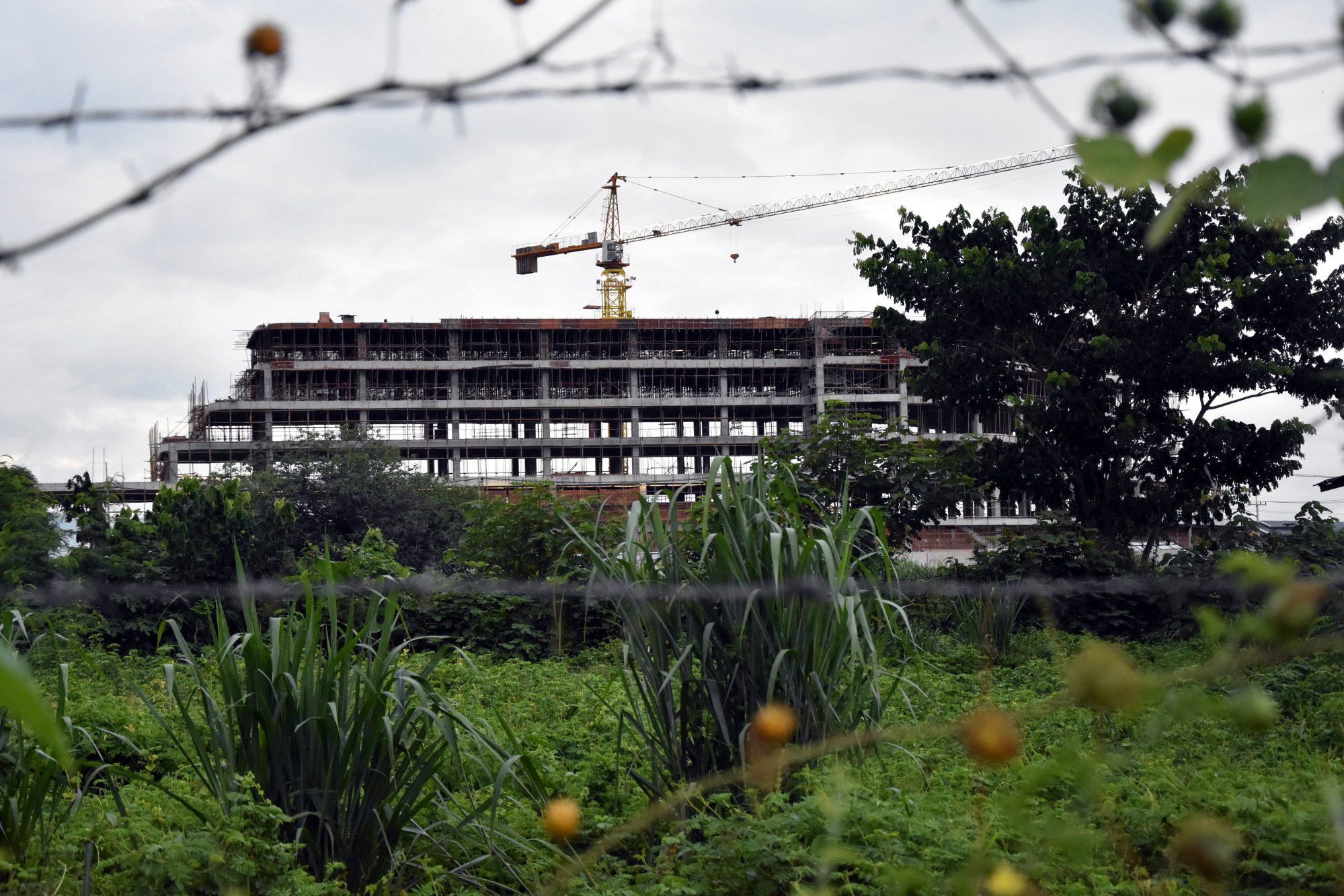 A new building is seen under construction at the KKII (Dong Feng) compound of KK Park in Myanmar on July 1. Photo: Alastair McCready