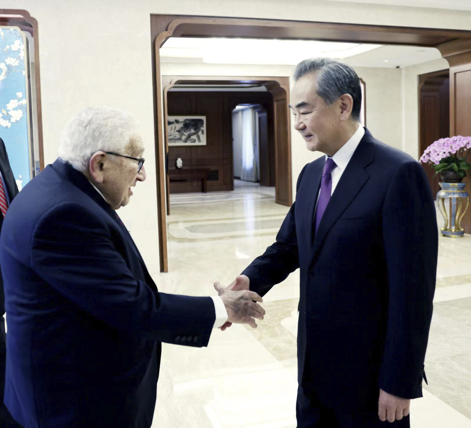 Former US Secretary of State Henry Kissinger, left, meets with Chinese State Councilor Wang Yi in Beijing recently. Photo: Ministry of Foreign Affairs of the People’s Republic of China via AP