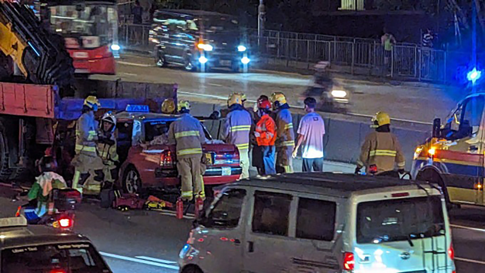 Emergency crews called to four-vehicle smash in Stockport