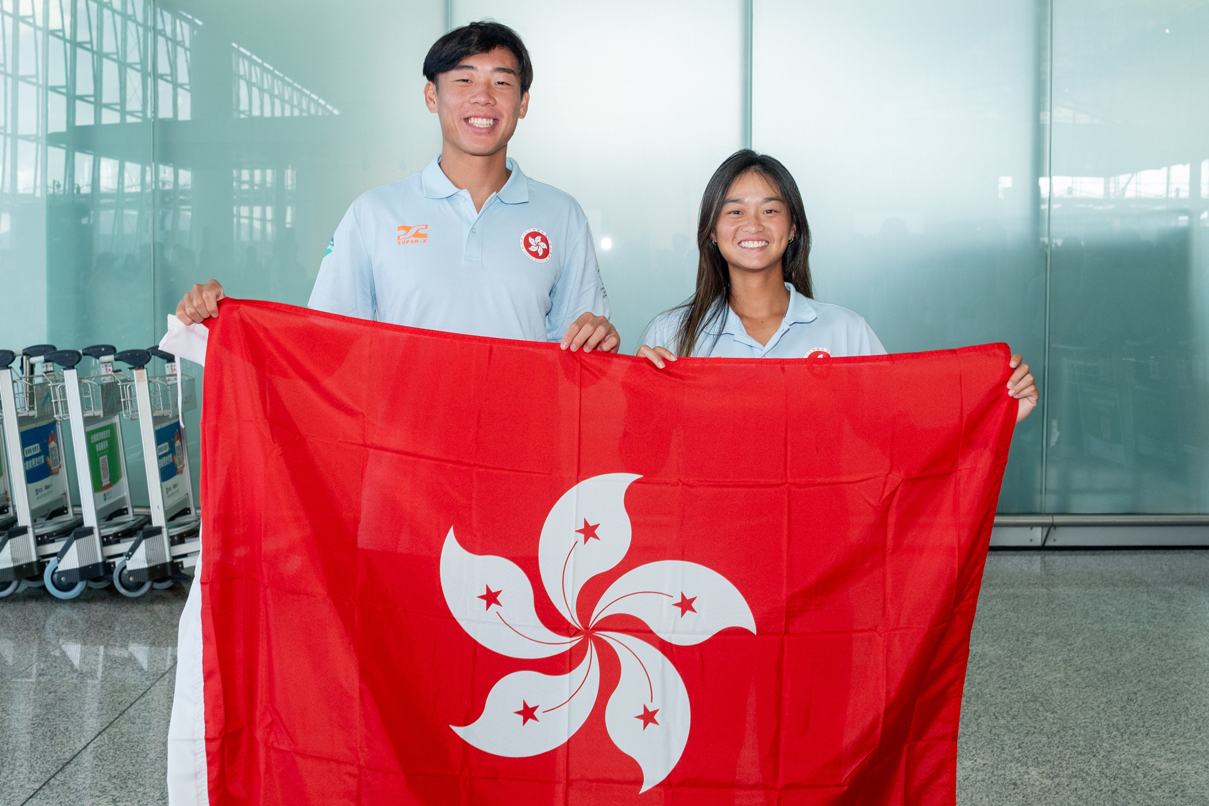 Coleman Wong (left) and Cody Wong leave for the World University Games, which open in Chengdu on Friday. Photo: University Sports Federation of Hong Kong