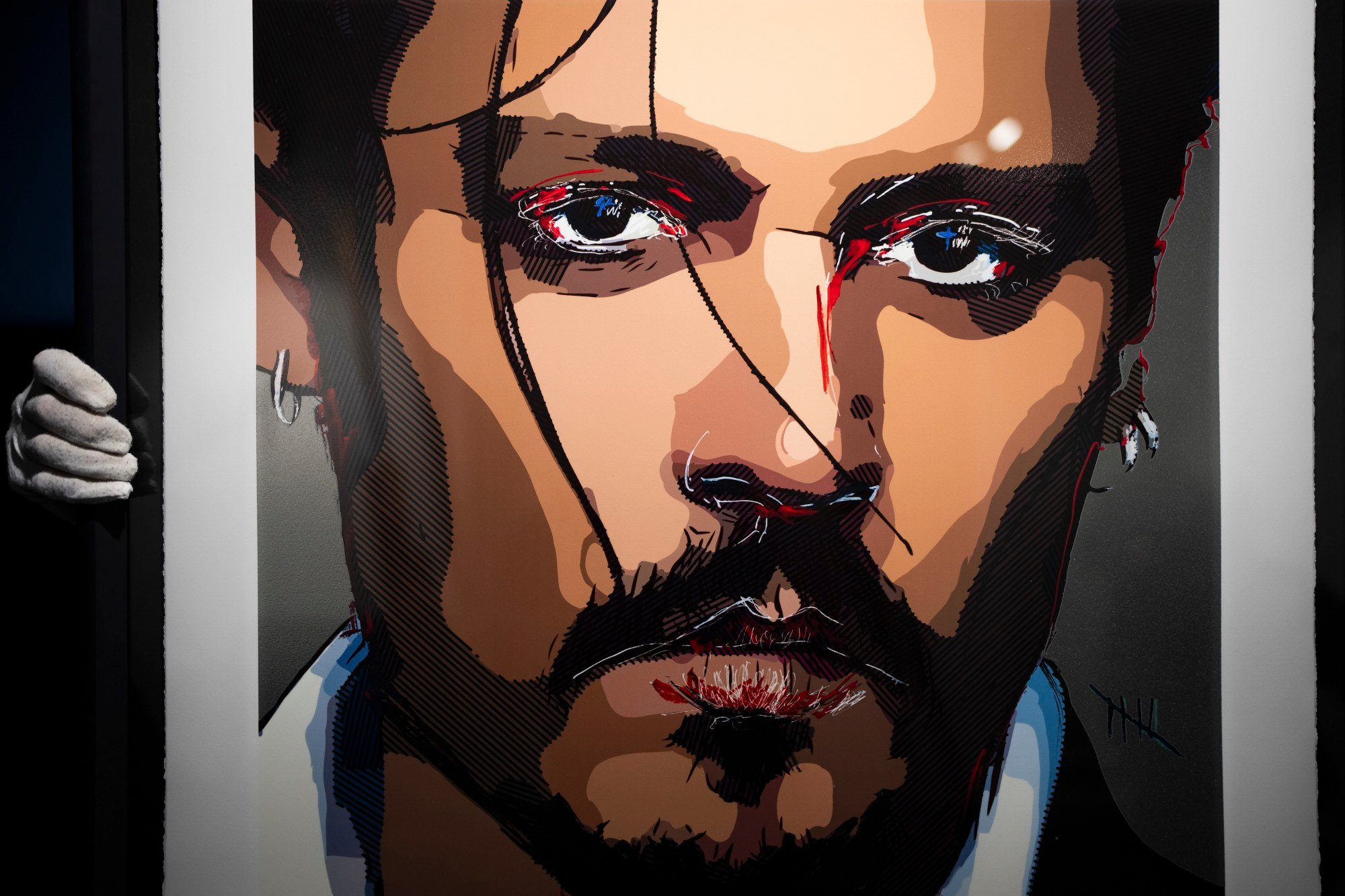 Johnny Depp just debuted his first self-portrait, for sale as a limited ...