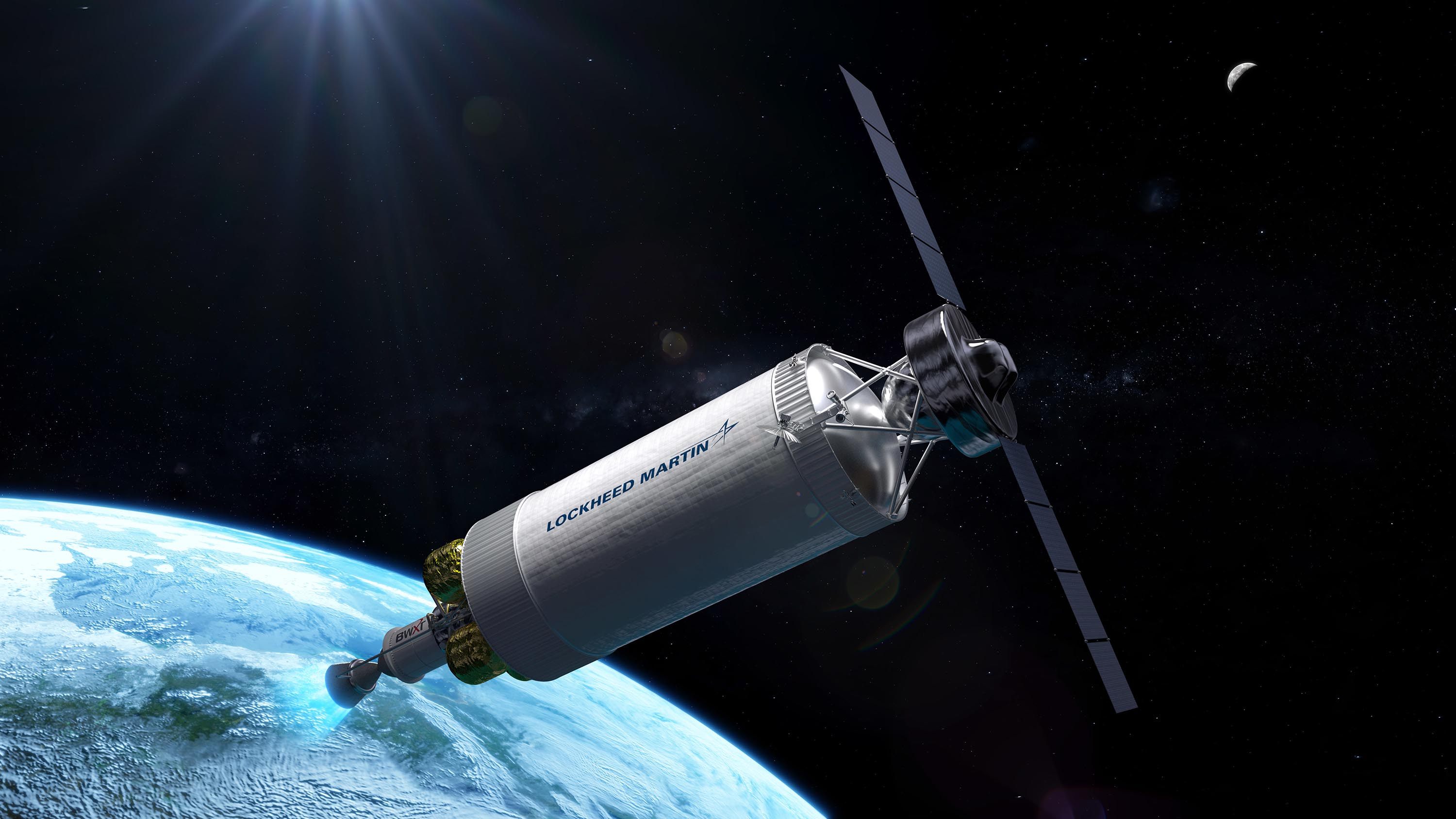 Nuclear thermal propulsion systems could cut journey times, increase fuel efficiency, and require less propellant: Photo: Lockheed Martin via TNS