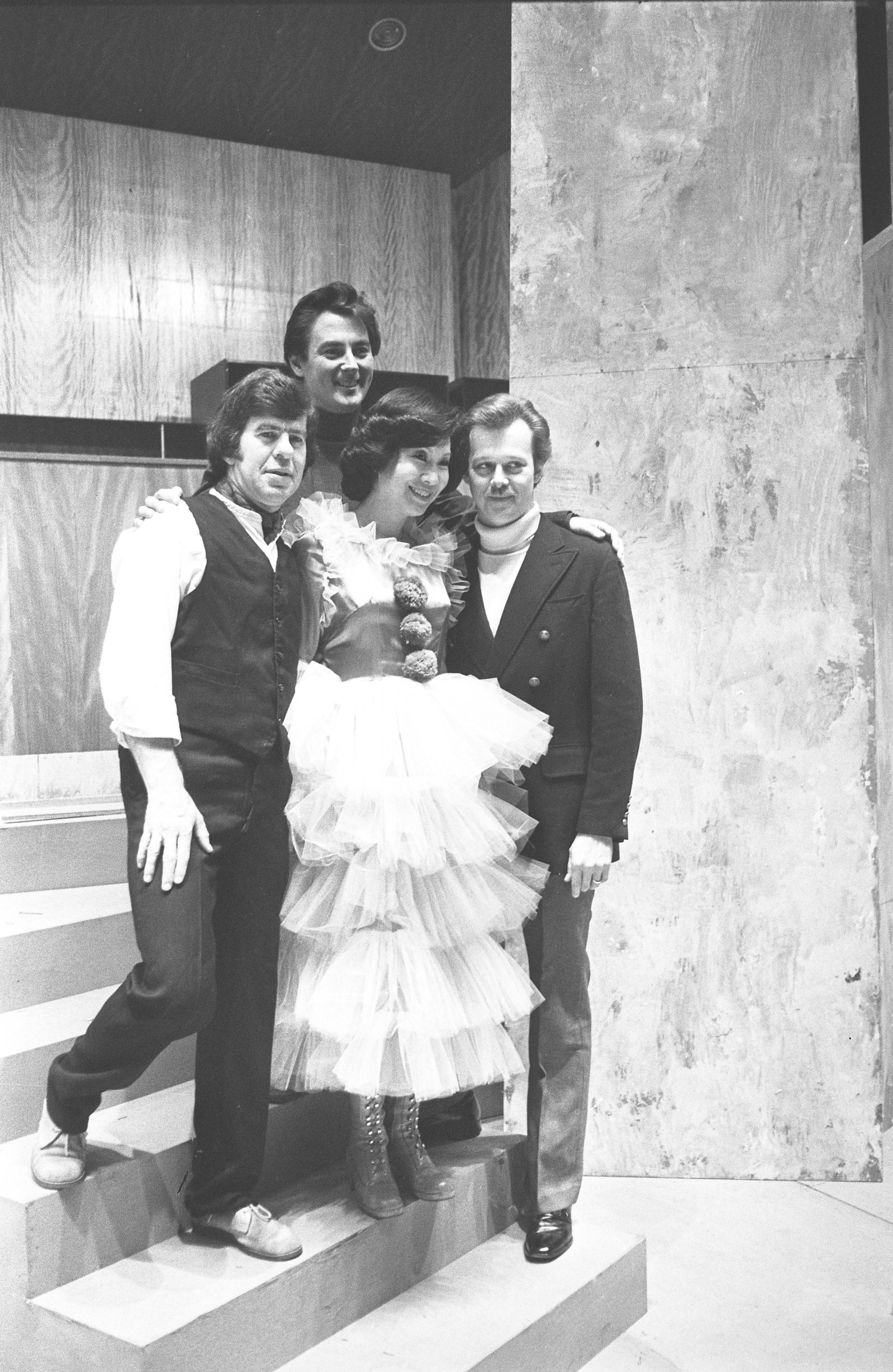 Kiang in 1979 with other cast members of the operas “Cavelleria Rusticana” and “I Pagliacci”, which were performed at Hong Kong City Hall that year, (from left) Lanceford Roberts, Alfred Anderson and David Griffith. Photo: Yau Tin-kwai