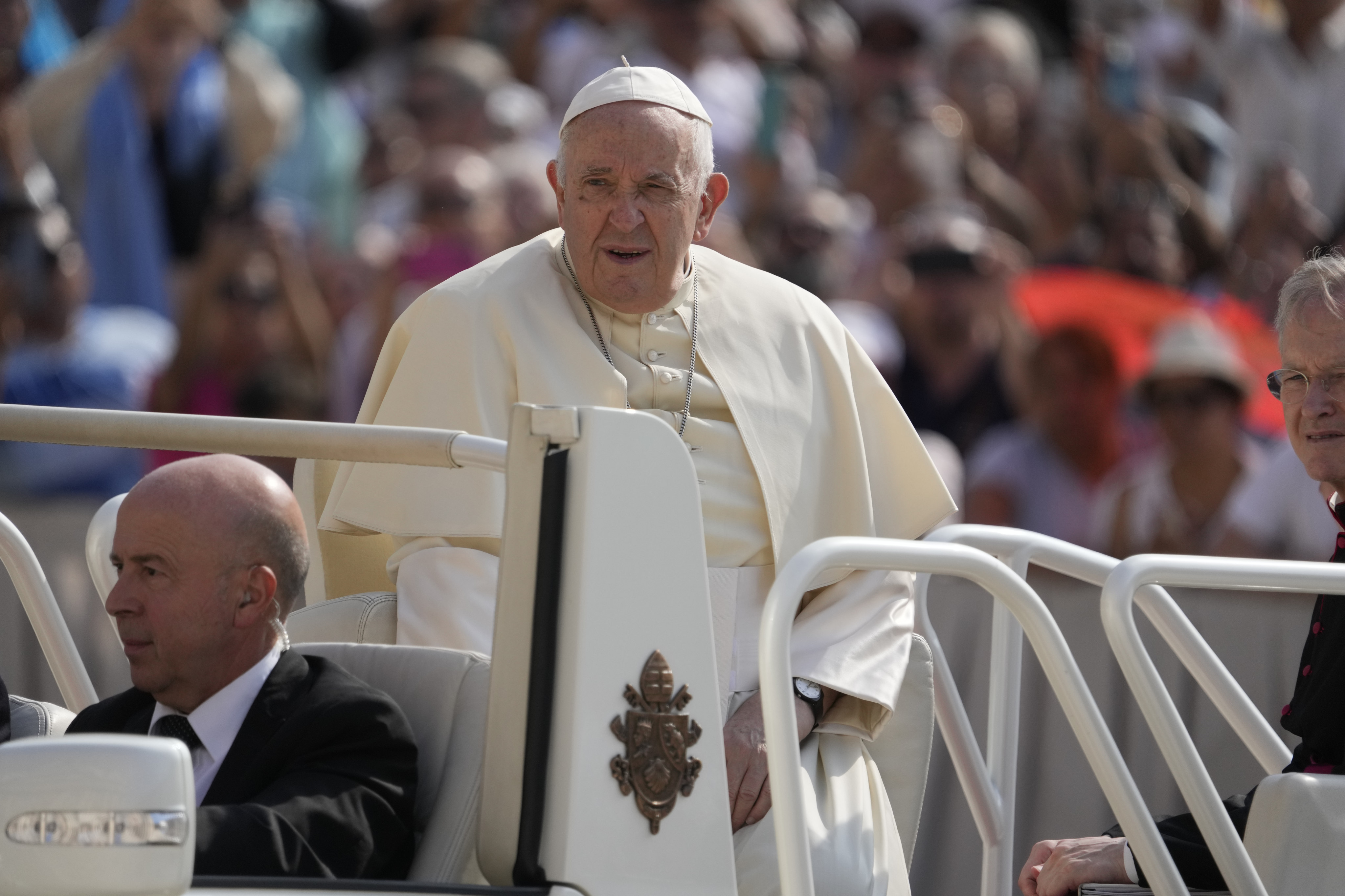 Pope Francis in St. Peter’s Square in June. Photo: AP