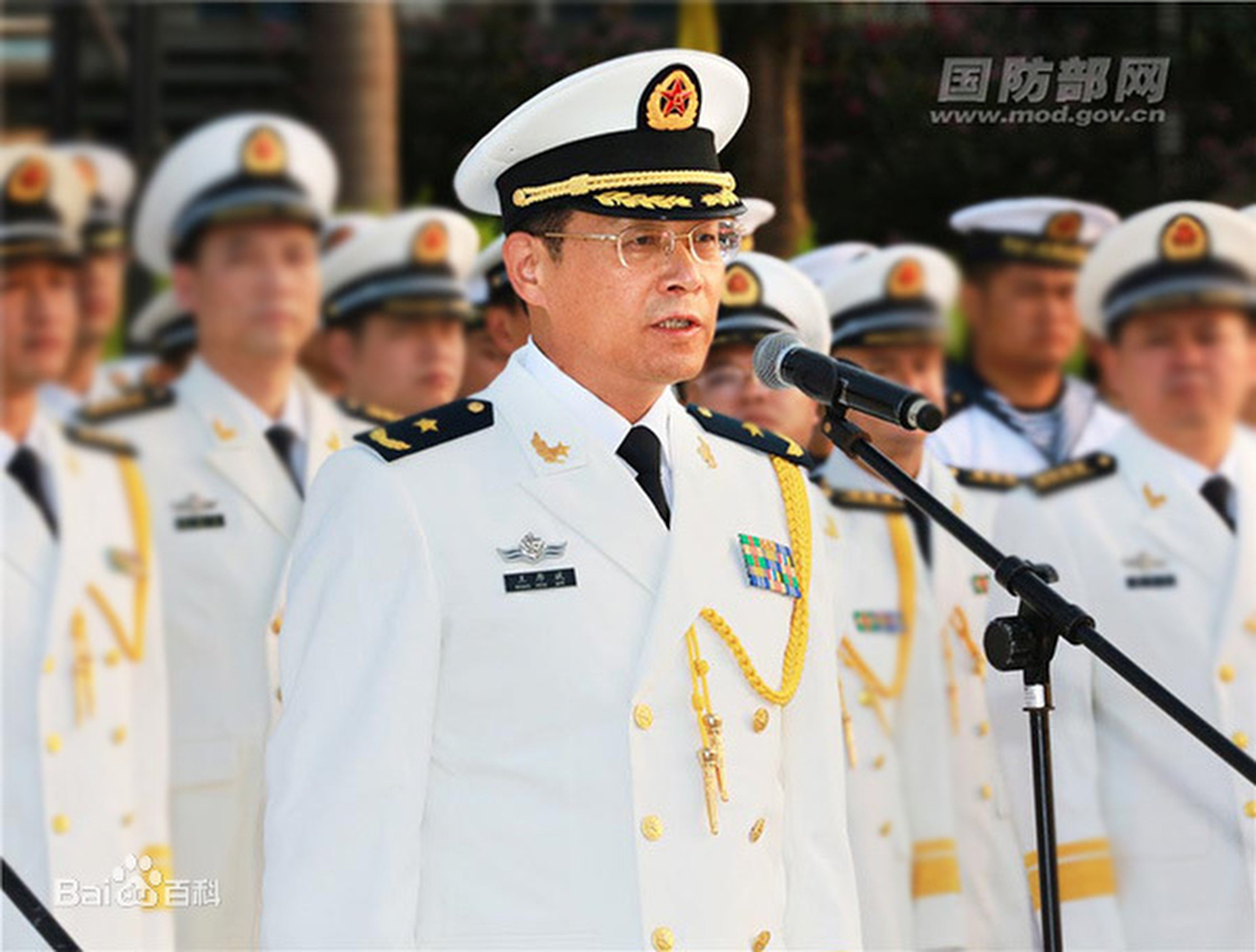 Wang Houbin moves over from the navy to lead the force. Photo: Weibo