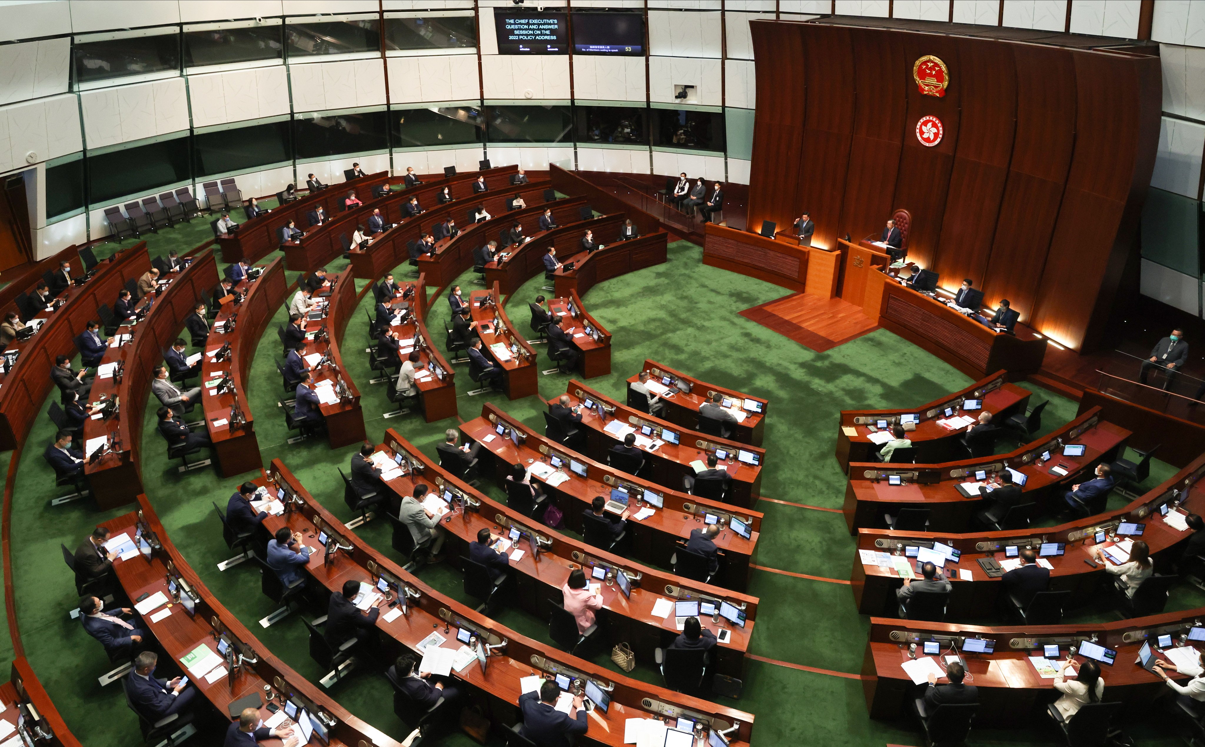 Chief executive John Lee at a Legco question-and-answer session after last year’s policy address. Photo: Yik Yeung-man