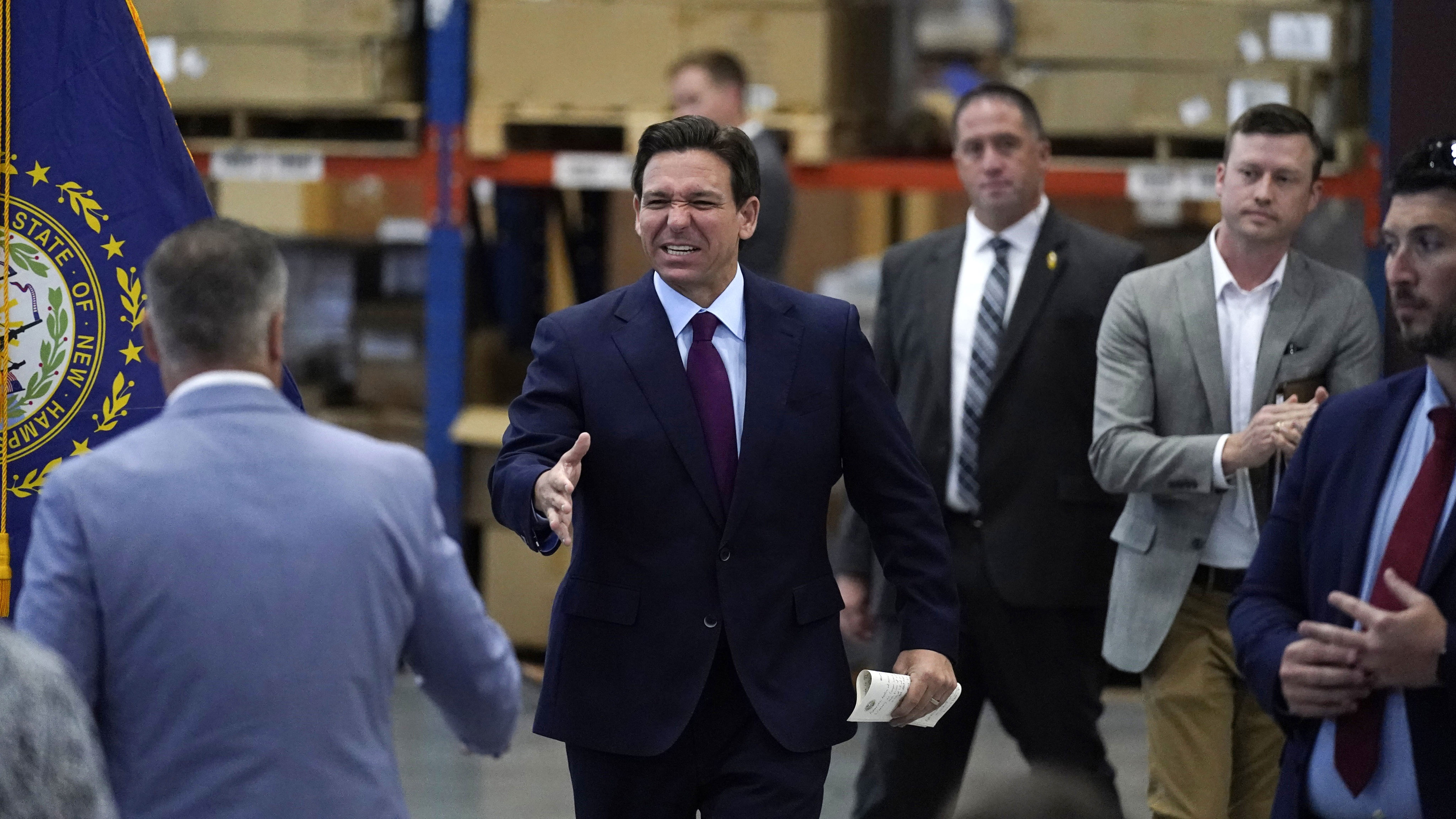 Republican presidential candidate Ron DeSantis took an aggressive swipe at China on Monday. Photo: AP