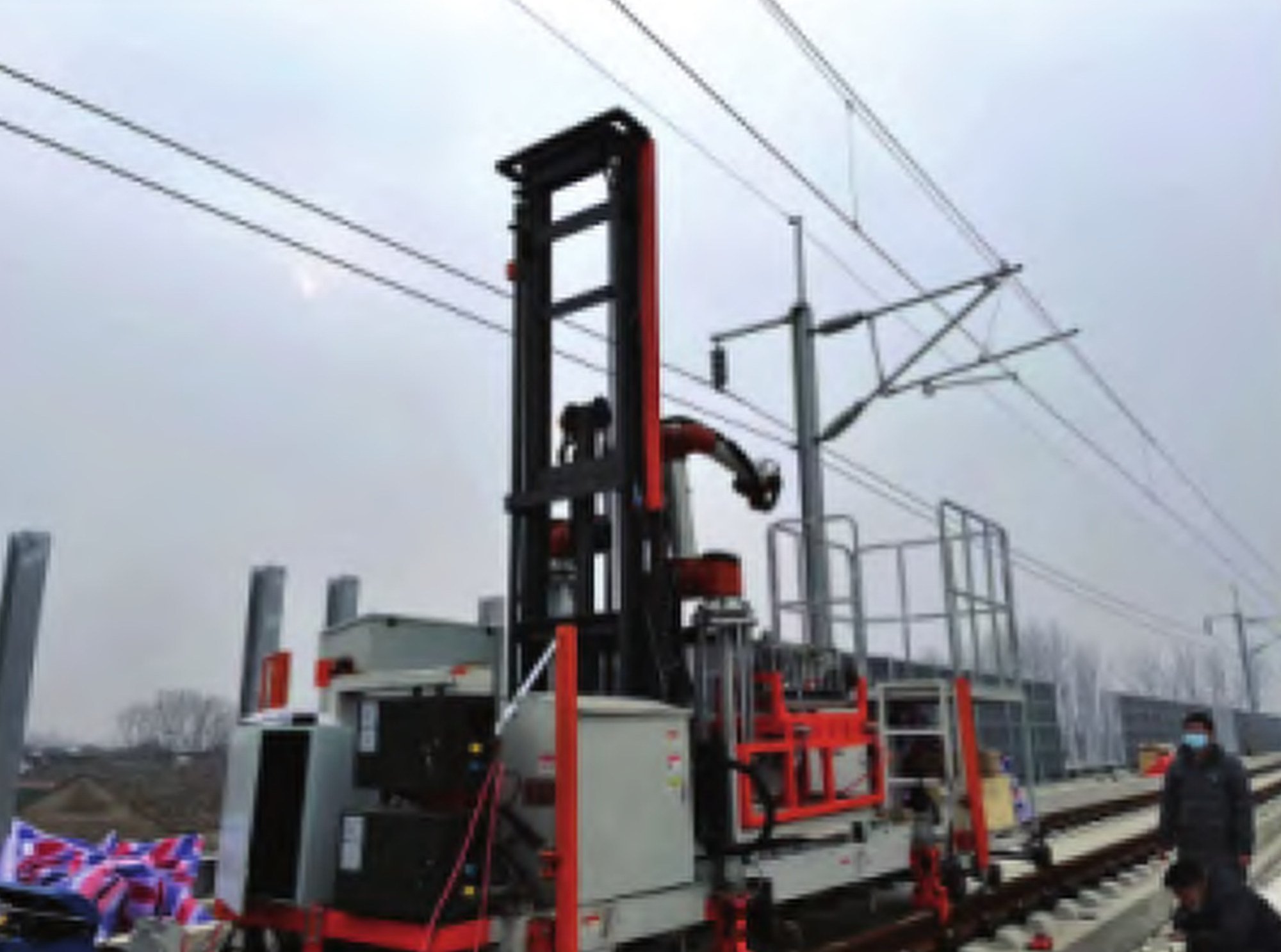 Robots have take building the overhead contact for China’s new high speed rails. Photo: China Railway Construction Electrification Bureau Group