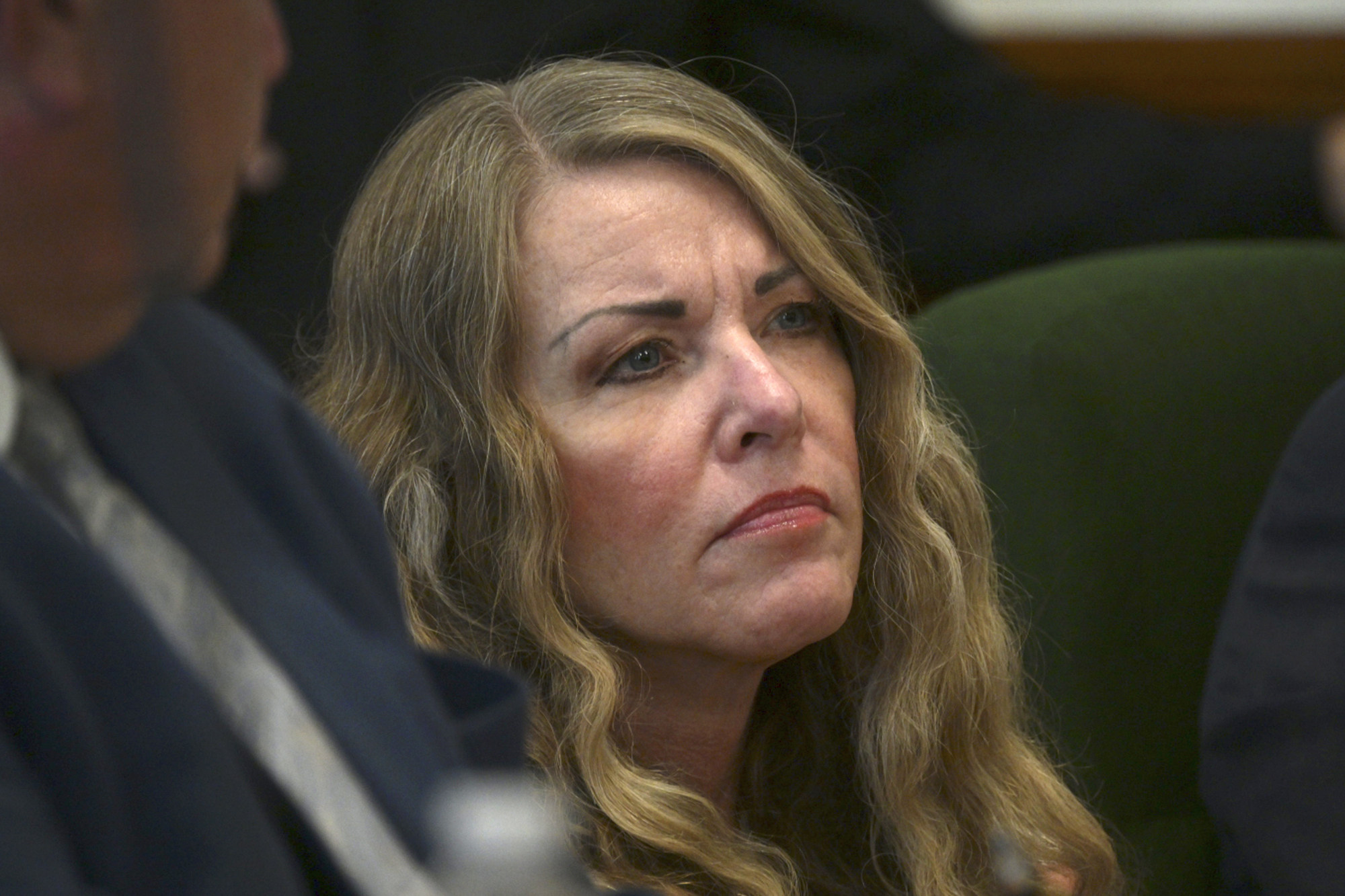 Lori Vallow Daybell sits during her sentencing hearing at the Fremont County Courthouse in St Anthony, Idaho, US on Monday. Photo: EastIdahoNews.com via AP