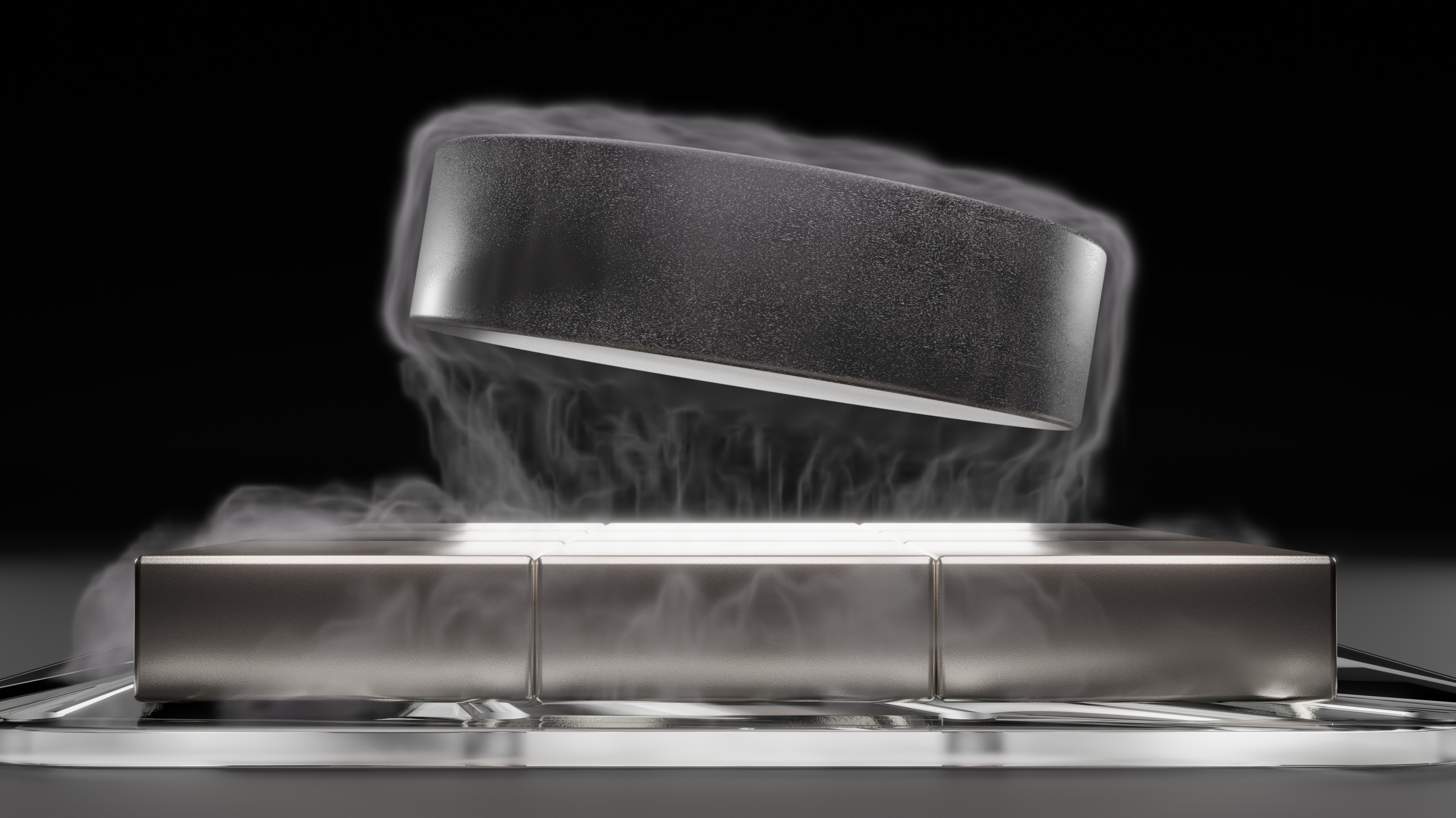A superconductor must exhibit  absolute zero resistance and complete diamagnetism – or the quality of being repelled by a magnet. But this is typically only achieved at extremely low temperatures (pictured). Shutterstock 