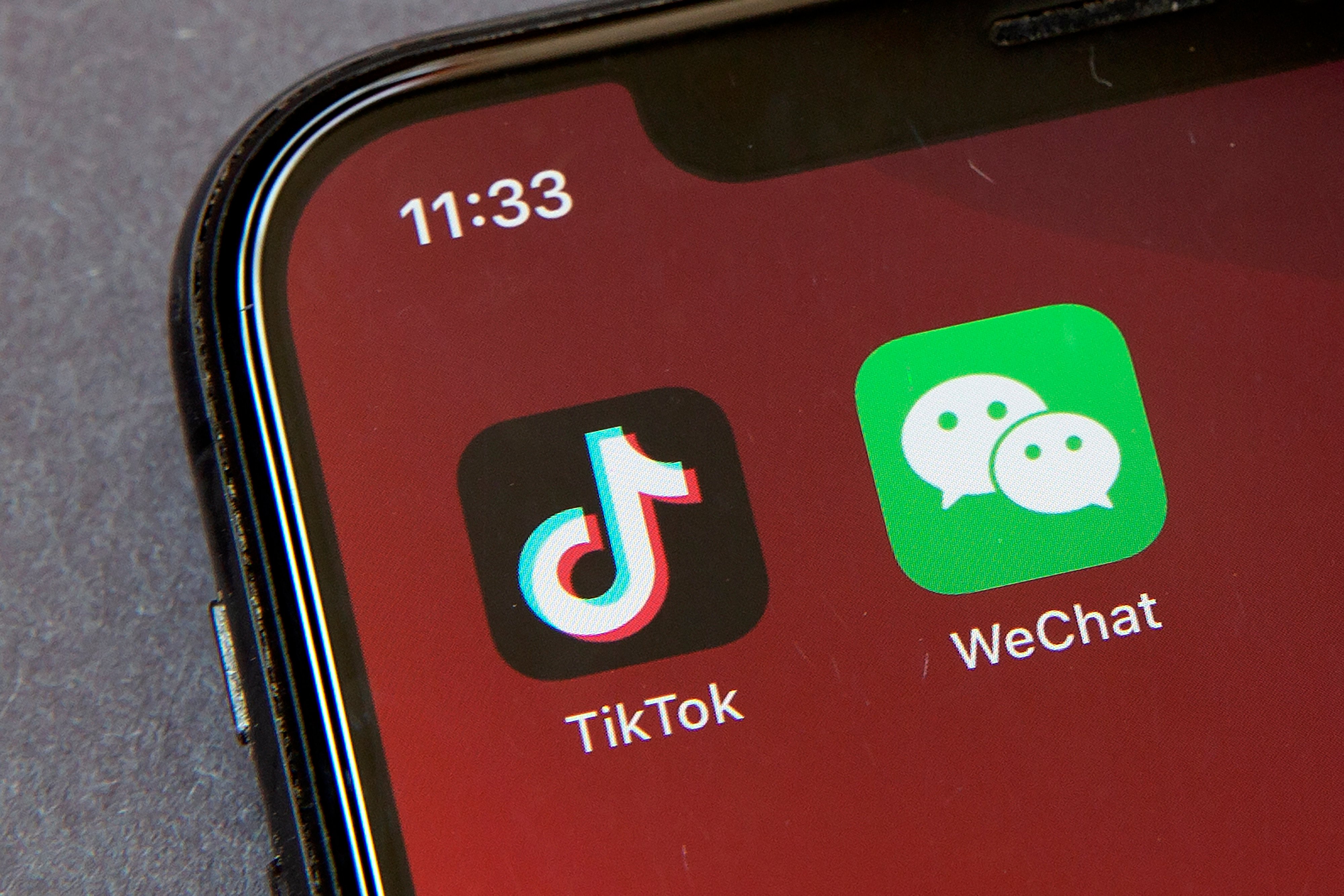 The inquiry report asked Canberra to map out “existing exposure to high-risk vendors such as TikTok, WeChat and any similar apps”. Photo: AP