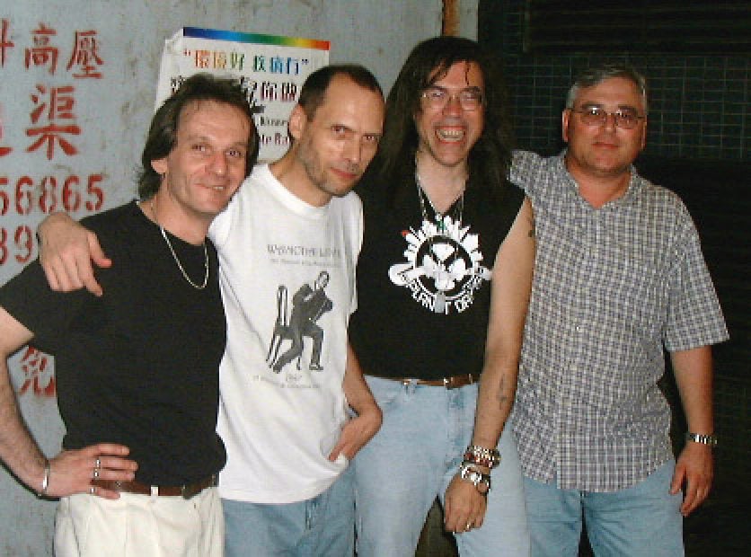 Members of the music group Don’t Panic. John Prymmer auditioned for the band in 2002. Photo: Graphicat Limited