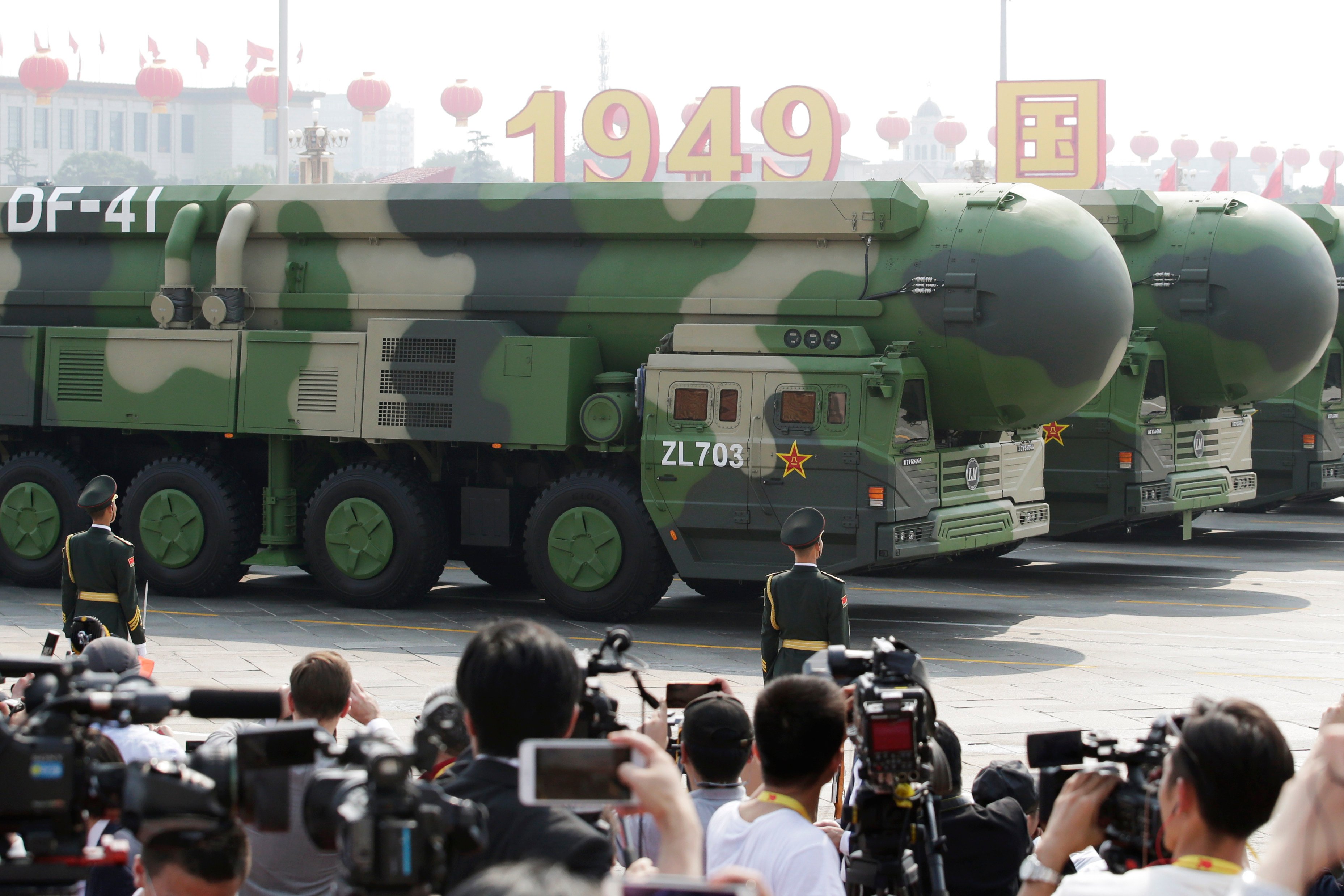 Defence experts say China will continue to improve its ICBM technology, such as its DF-41 missiles, to upgrade its air, ground and sea-based nuclear delivery systems. Photo: Reuters